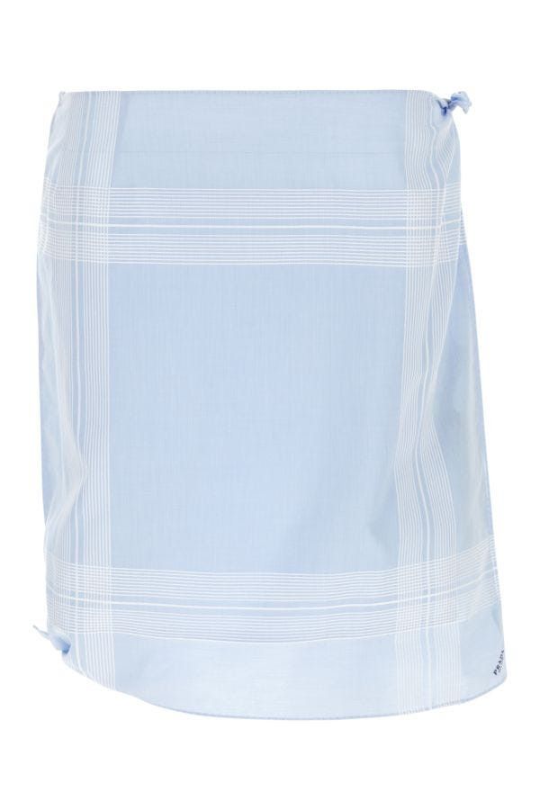 Prada Light Blue Cotton Skirt Size 28" / US 6 / IT 42 - 3 Thumbnail