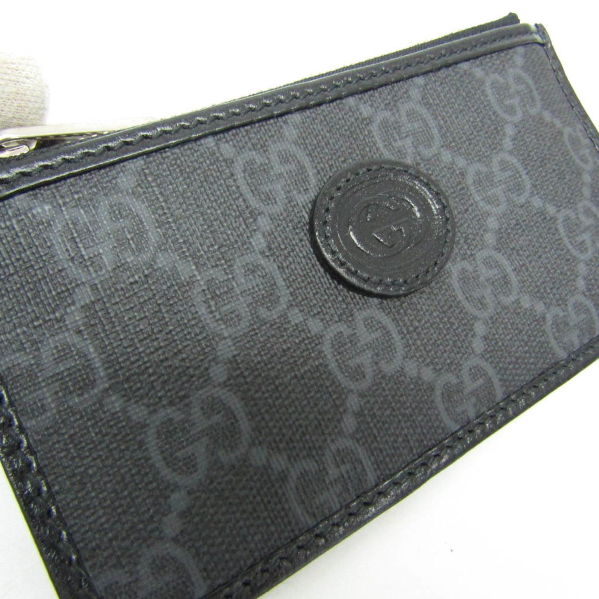 Gucci Gucci Interlocking G 697717 Leather GG Supreme Card Case Black Size ONE SIZE - 4 Thumbnail
