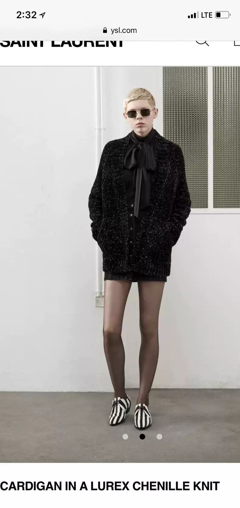 Saint Laurent Paris Black Silver Silk Sky Star Jacket - Main Image