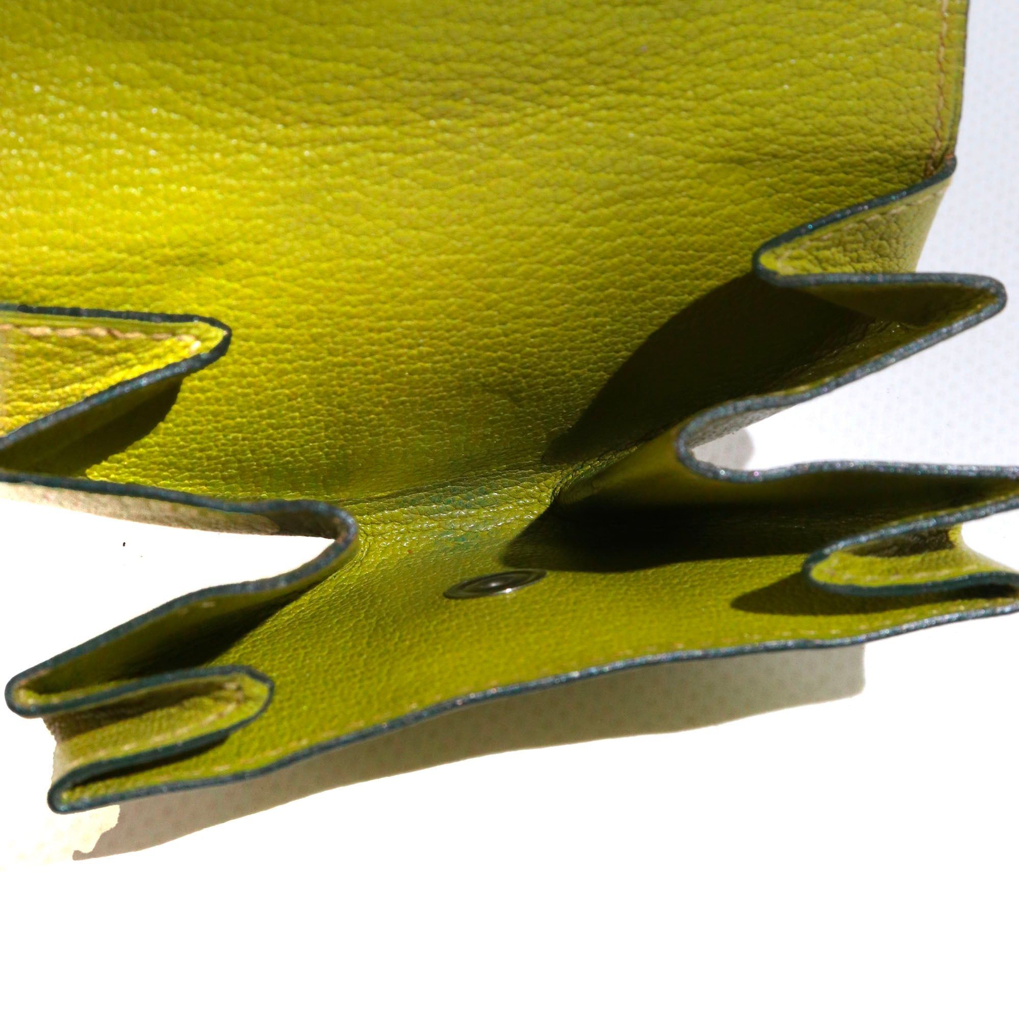 Hermes HERMÈS - Hermès purse in green grained leather Size ONE SIZE - 8 Thumbnail
