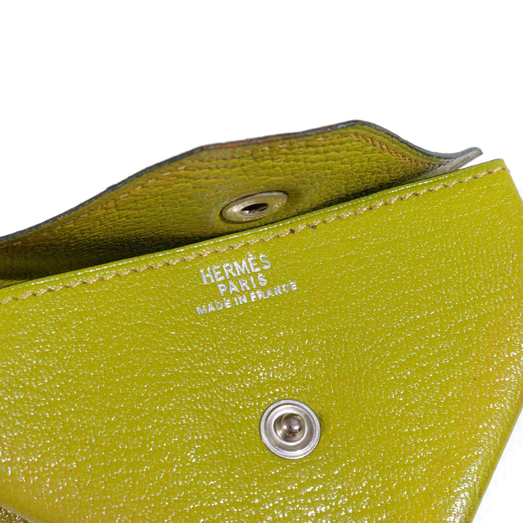 Hermes HERMÈS - Hermès purse in green grained leather Size ONE SIZE - 7 Thumbnail