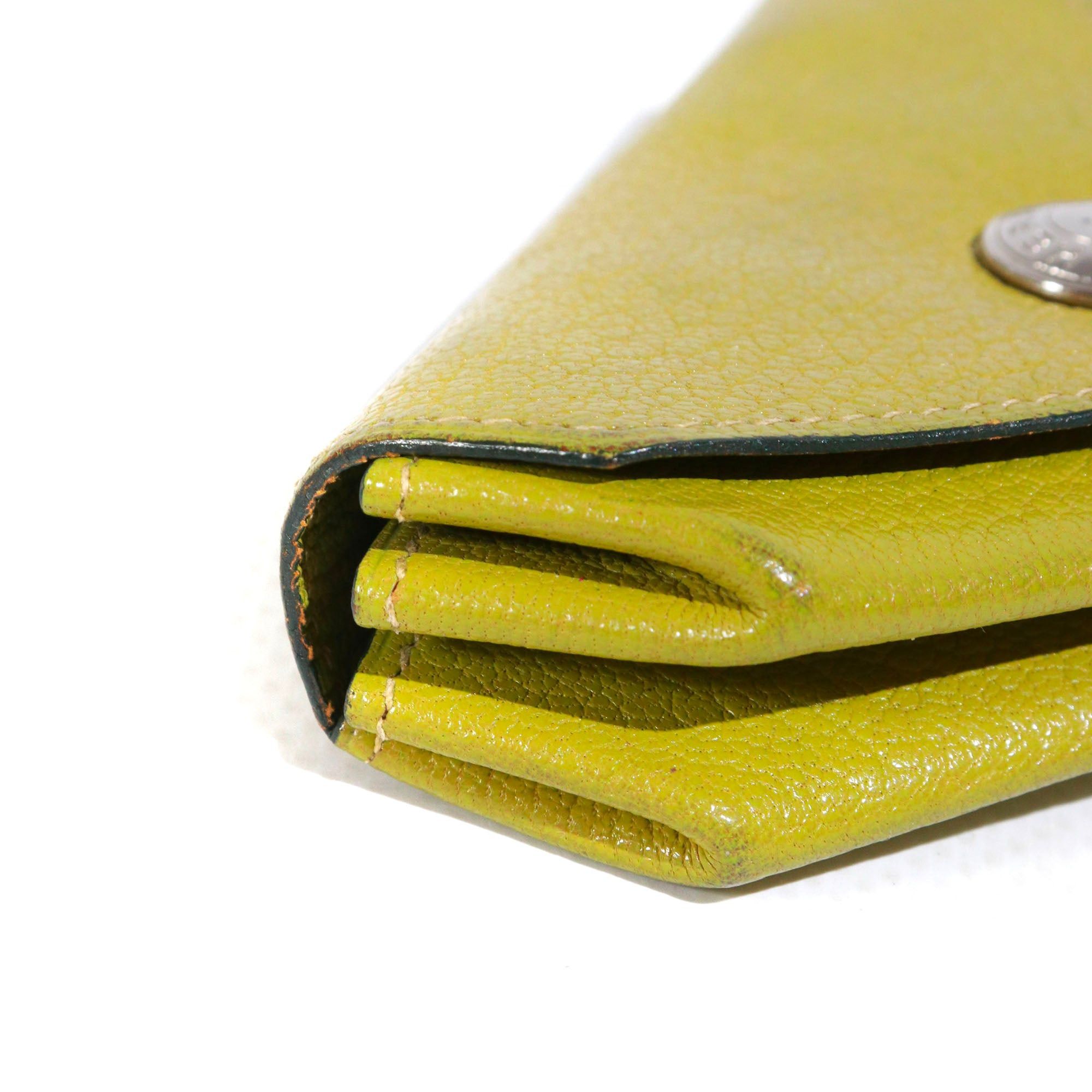 Hermes HERMÈS - Hermès purse in green grained leather Size ONE SIZE - 6 Thumbnail