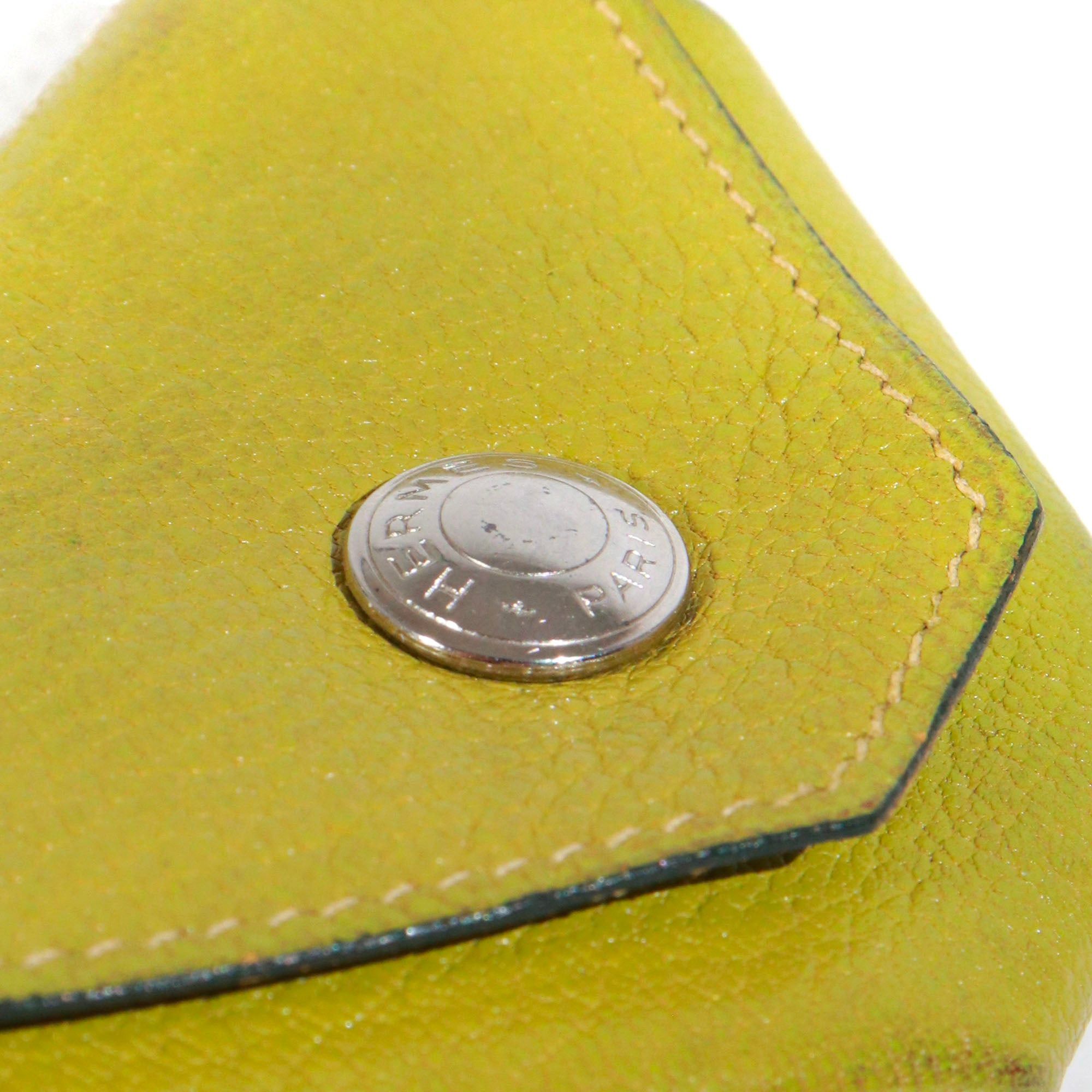 Hermes HERMÈS - Hermès purse in green grained leather Size ONE SIZE - 5 Thumbnail