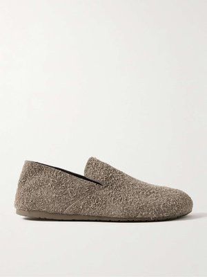 Loewe Lago Brushed Suede Slippers Khaki Size US 6 / EU 39 - 2 Thumbnail