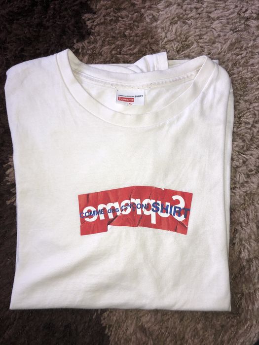 Supreme Supreme x Comme Des Gar ons Box Logo Tee Grailed