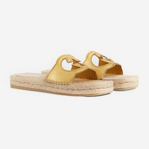 Gucci Gucci Interlocking G Cut Out Slide Sandals SIZE 37 Size ONE SIZE - 2 Thumbnail