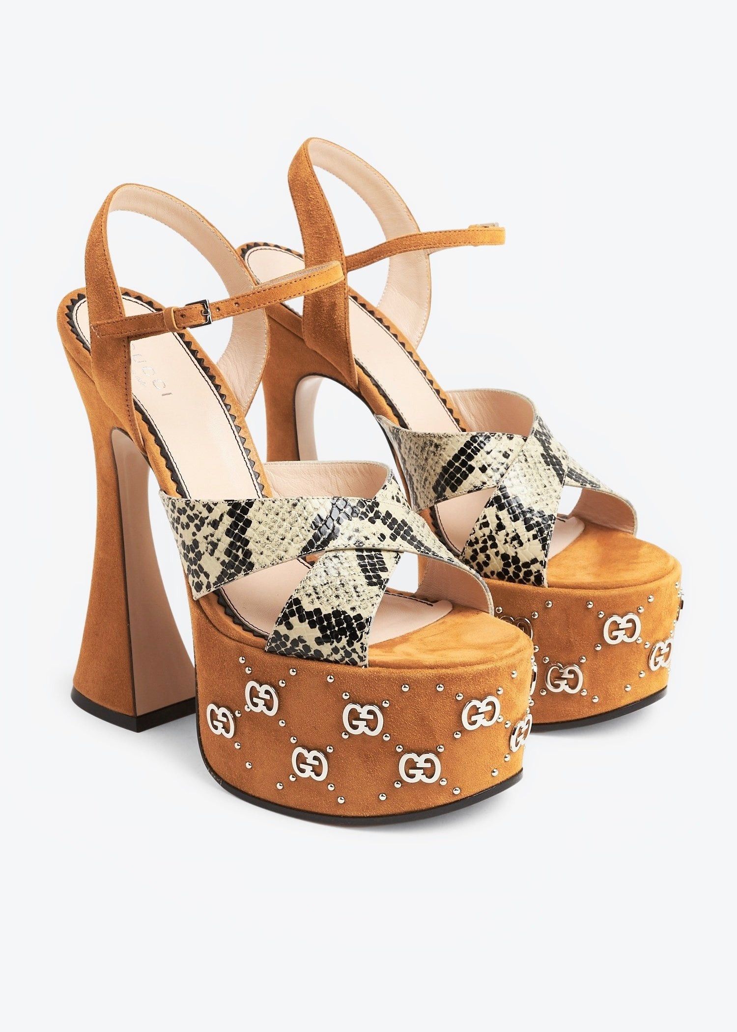 Gucci Gucci Interlocking G Studs Leather Sandals SIZE 37 Size ONE SIZE - 3 Thumbnail