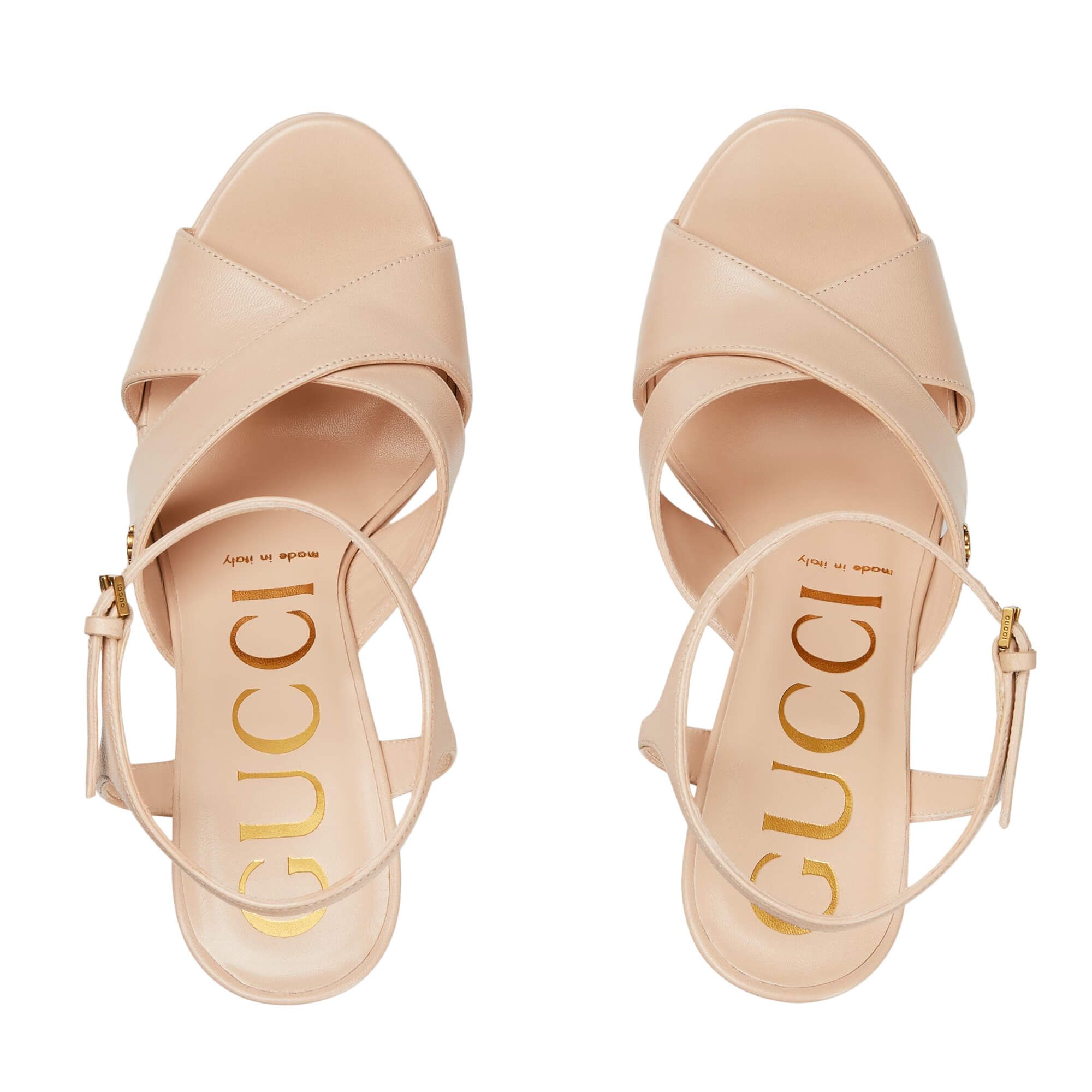 Gucci Gucci Double G Crisscross Leather Straps Platform Sandals SIZE 41 Size ONE SIZE - 2 Thumbnail