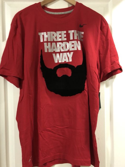 Nike Three The Harden Way Red T shirt Beard Grailed