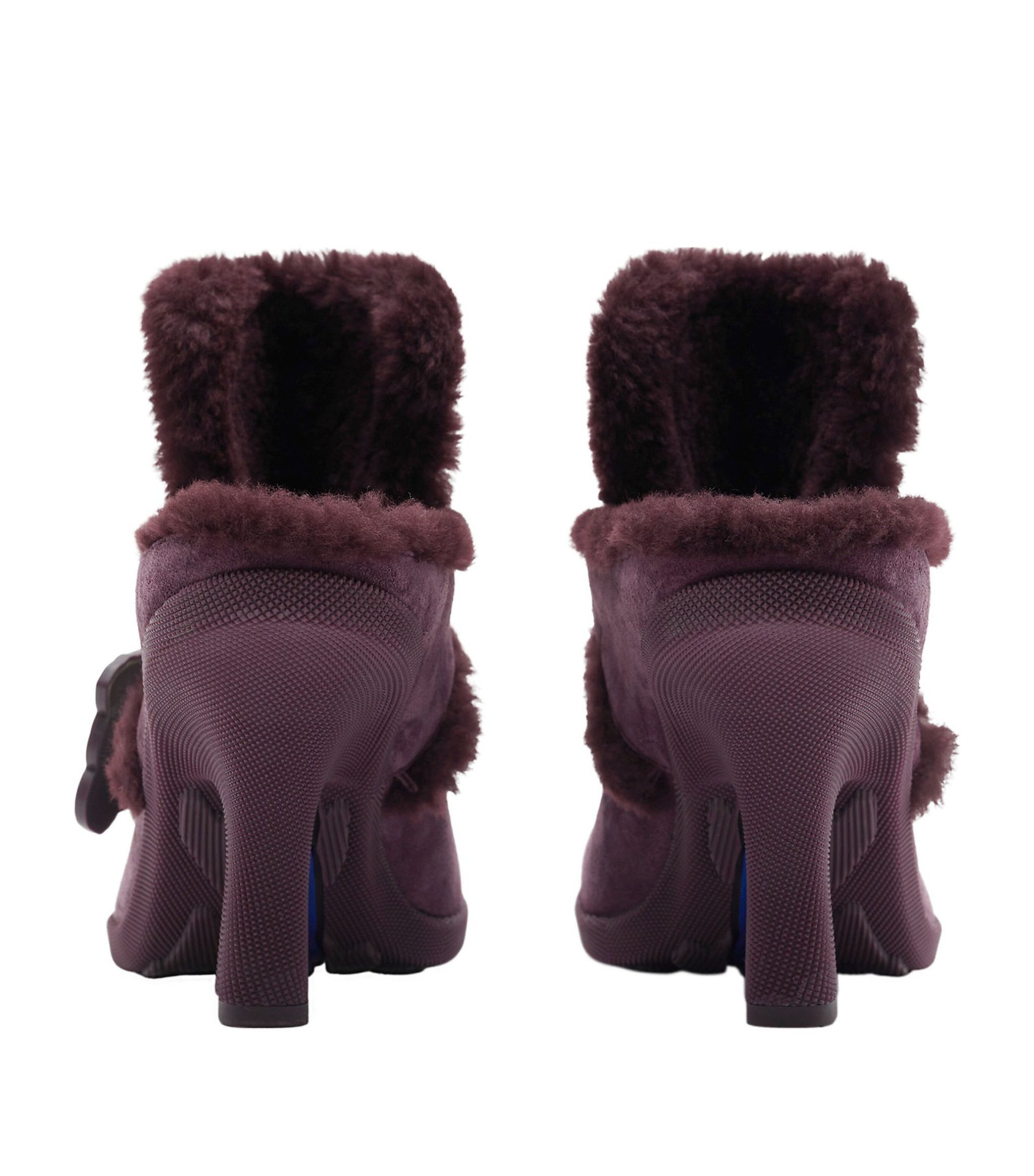 Burberry Suede-Shearling Highland Mules Size US 7.5 / IT 37.5 - 6 Thumbnail