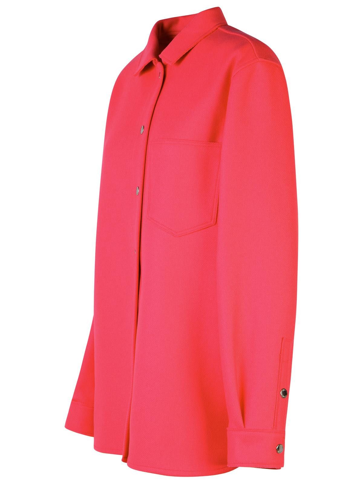 Moschino MOSCHINO JEANS Oversized Fuchsia Wool Blend Shirt Size M / US 6-8 / IT 42-44 - 2 Thumbnail