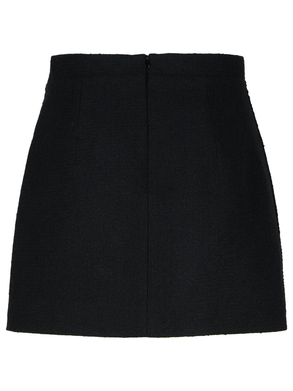 Patou PATOU Black Virgin Wool Blend Miniskirt Size 27" / US 4 / IT 40 - 3 Thumbnail