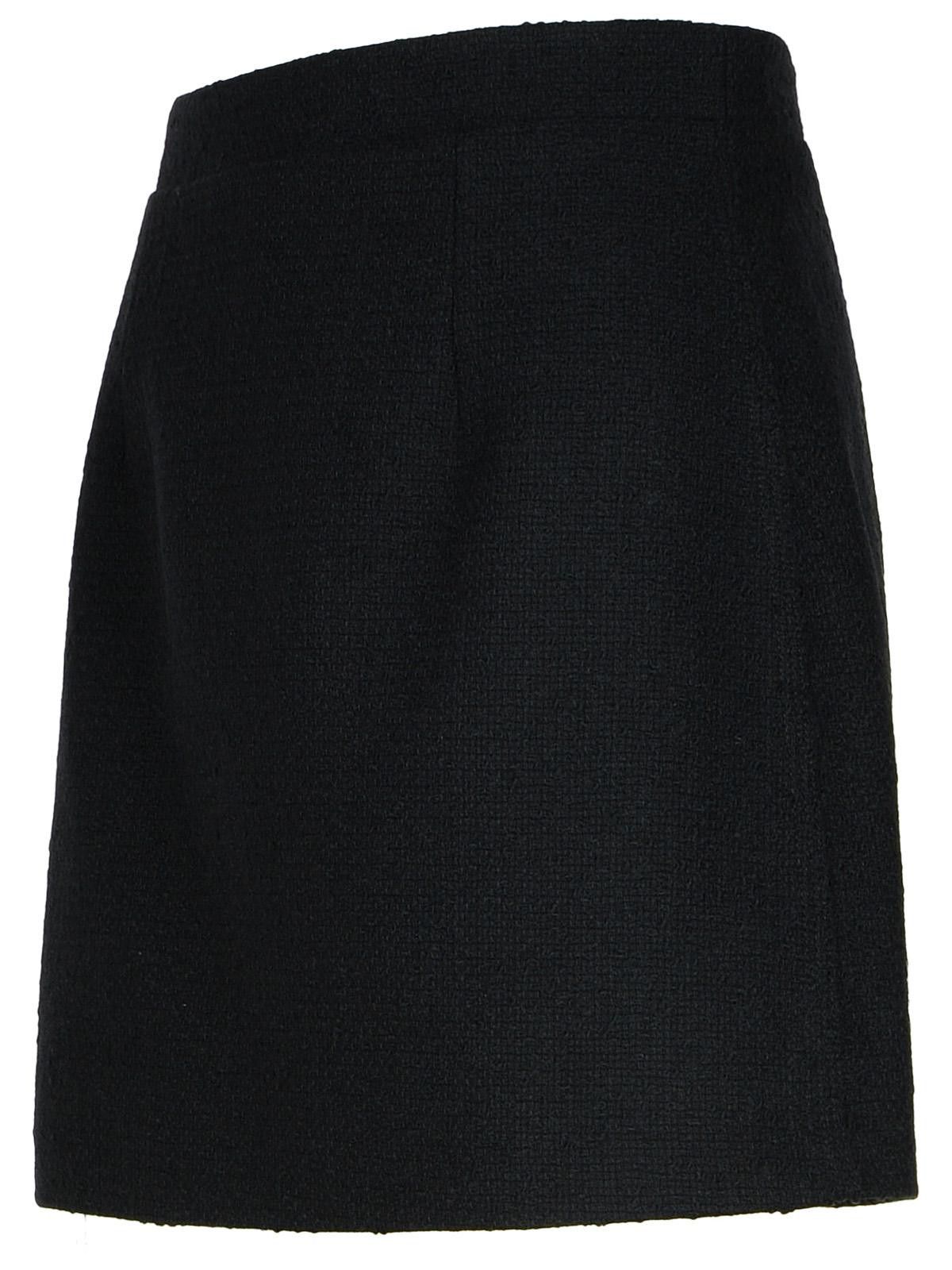 Patou PATOU Black Virgin Wool Blend Miniskirt Size 27" / US 4 / IT 40 - 2 Thumbnail