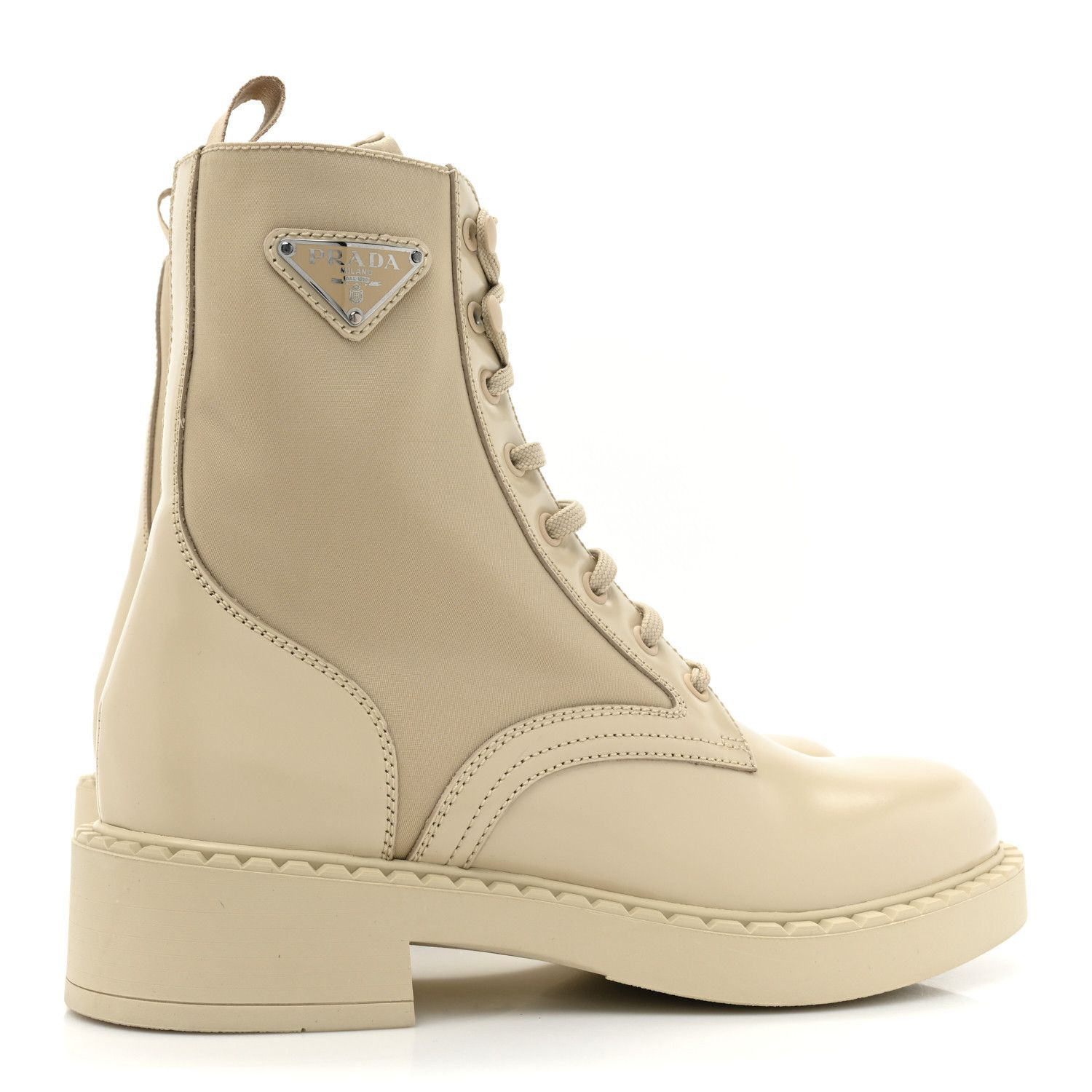 Prada Re-Nylon Triangle Logo Lace Up Boots Size US 6 / IT 36 - 3 Thumbnail