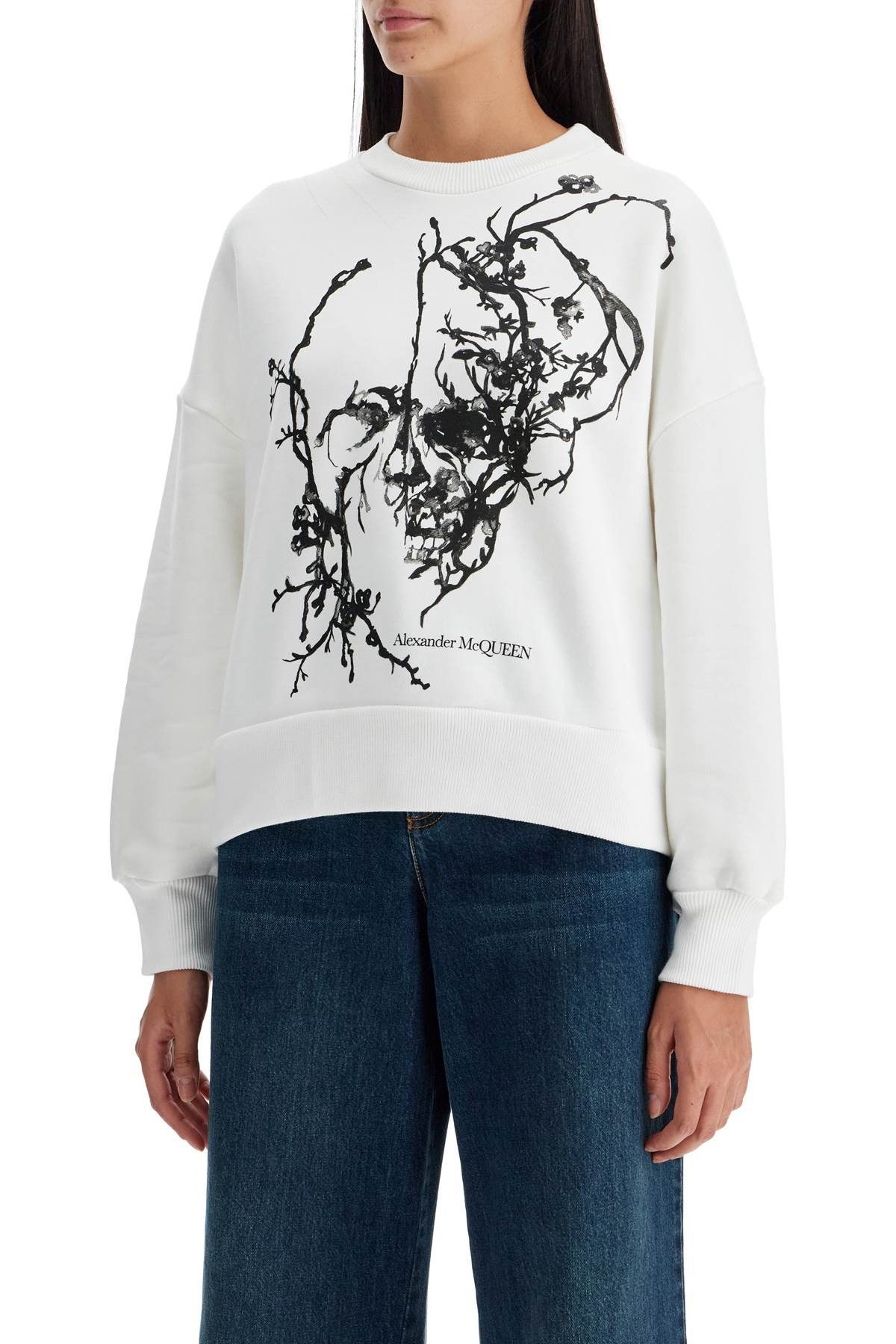 Alexander McQueen ALEXANDER MCQUEEN Boxy Cherry Blossom Skull Sweat Size XS / US 0-2 / IT 36-38 - 4 Thumbnail
