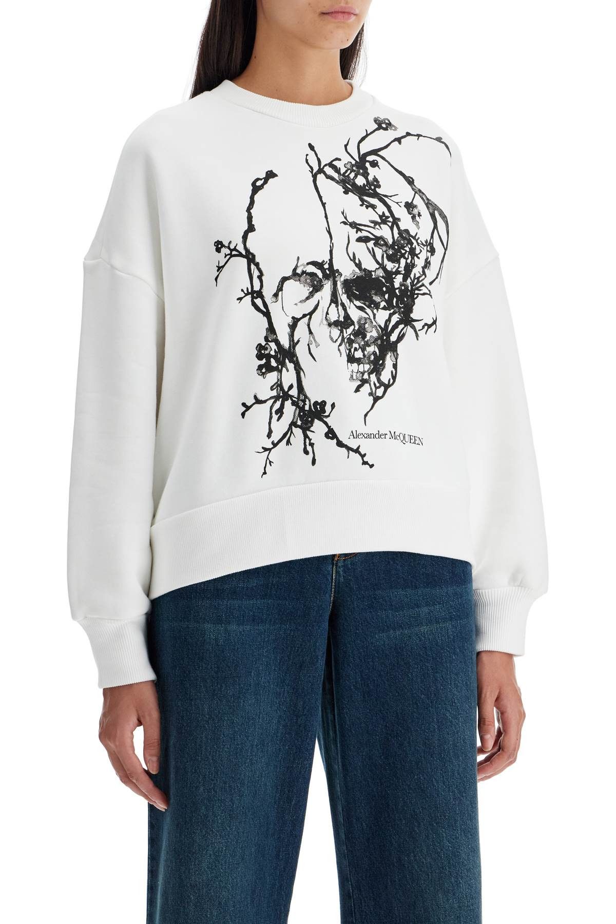 Alexander McQueen ALEXANDER MCQUEEN Boxy Cherry Blossom Skull Sweat Size S / US 4 / IT 40 - 2 Thumbnail
