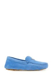 Prada Suede Loafers with Triangle Logo Size US 7 / IT 37 - 2 Thumbnail
