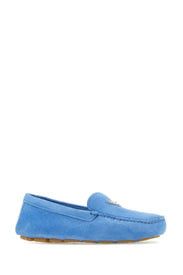 Prada Suede Loafers with Triangle Logo Size US 8.5 / IT 38.5 - 2 Thumbnail
