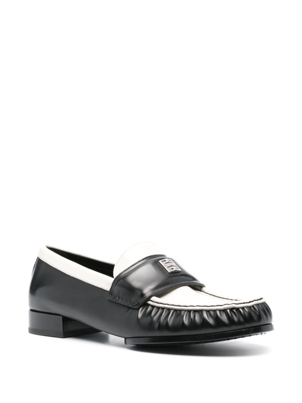 Givenchy 4G-motif Leather Loafers in black/white Size US 6 / IT 36 - 2 Thumbnail