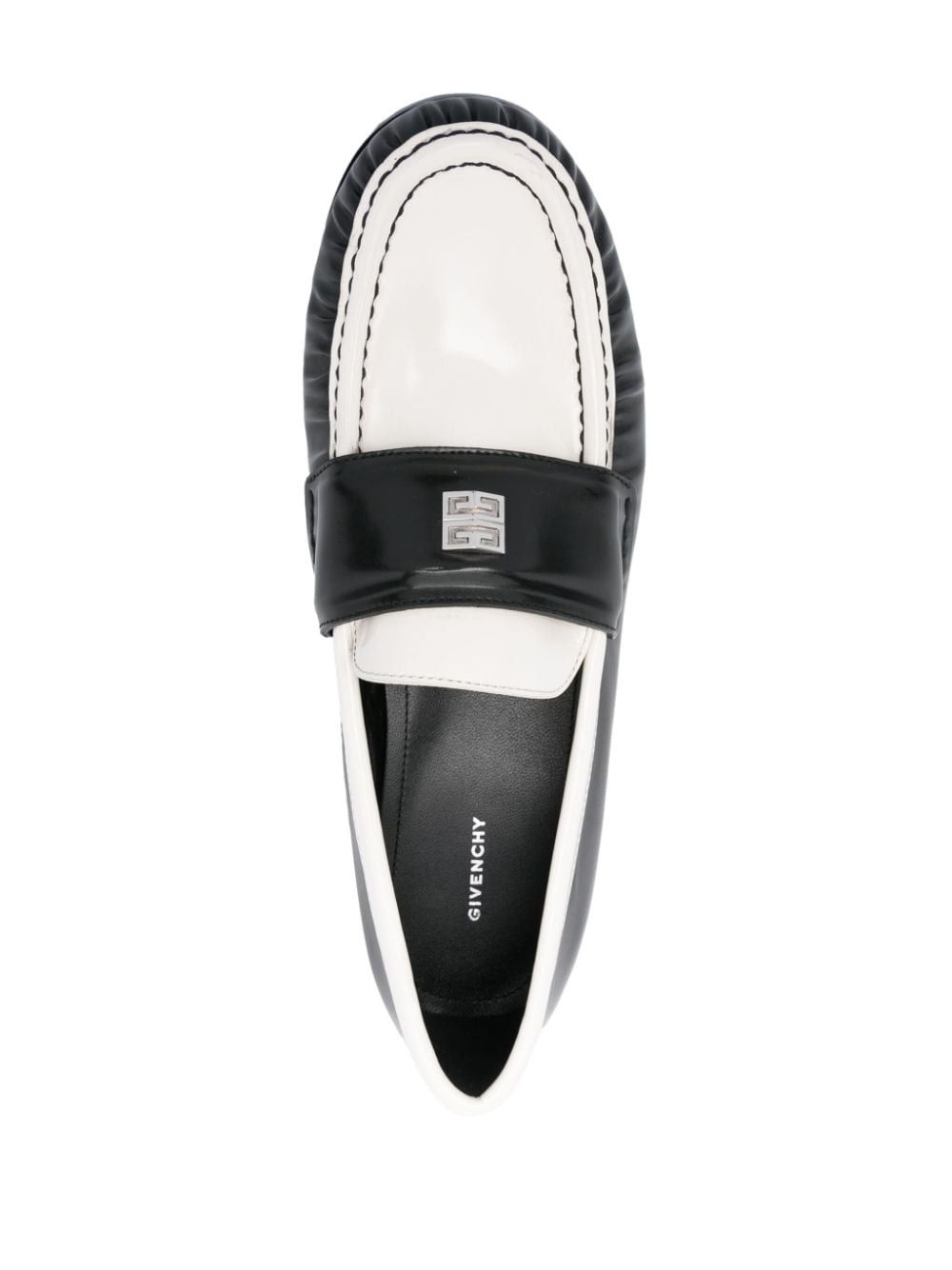 Givenchy 4G-motif Leather Loafers in black/white Size US 7 / IT 37 - 2 Thumbnail