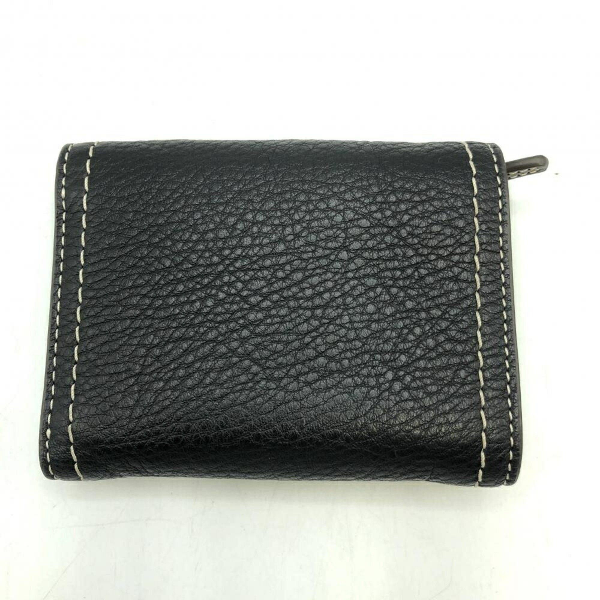 Tory Burch TORY BURCH Leather Felix Tri-fold Wallet Black Tory Burch Size ONE SIZE - 2 Thumbnail
