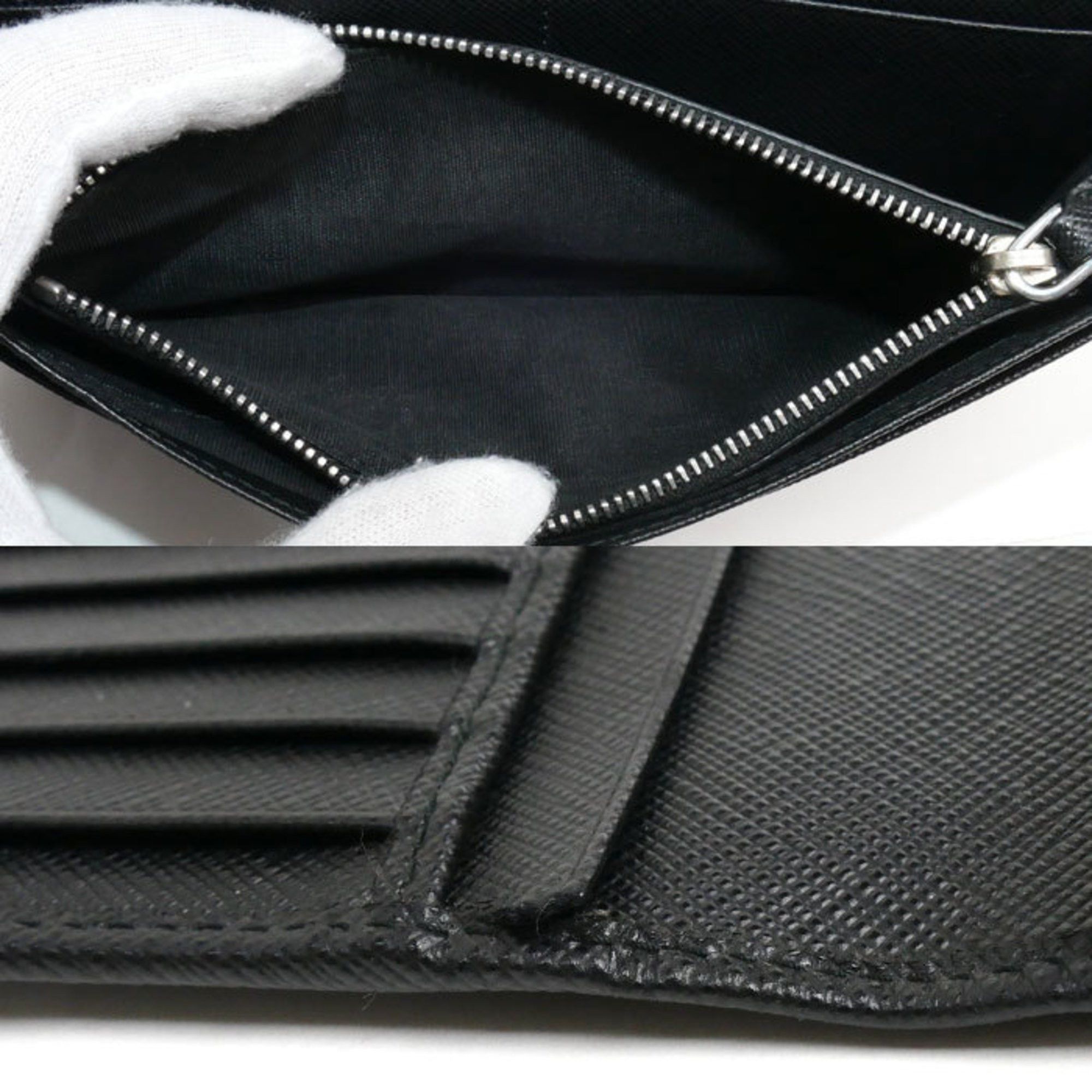Prada Prada Long Wallet Black 2MV836 053 F0002 Embossed Men's Size ONE SIZE - 5 Thumbnail