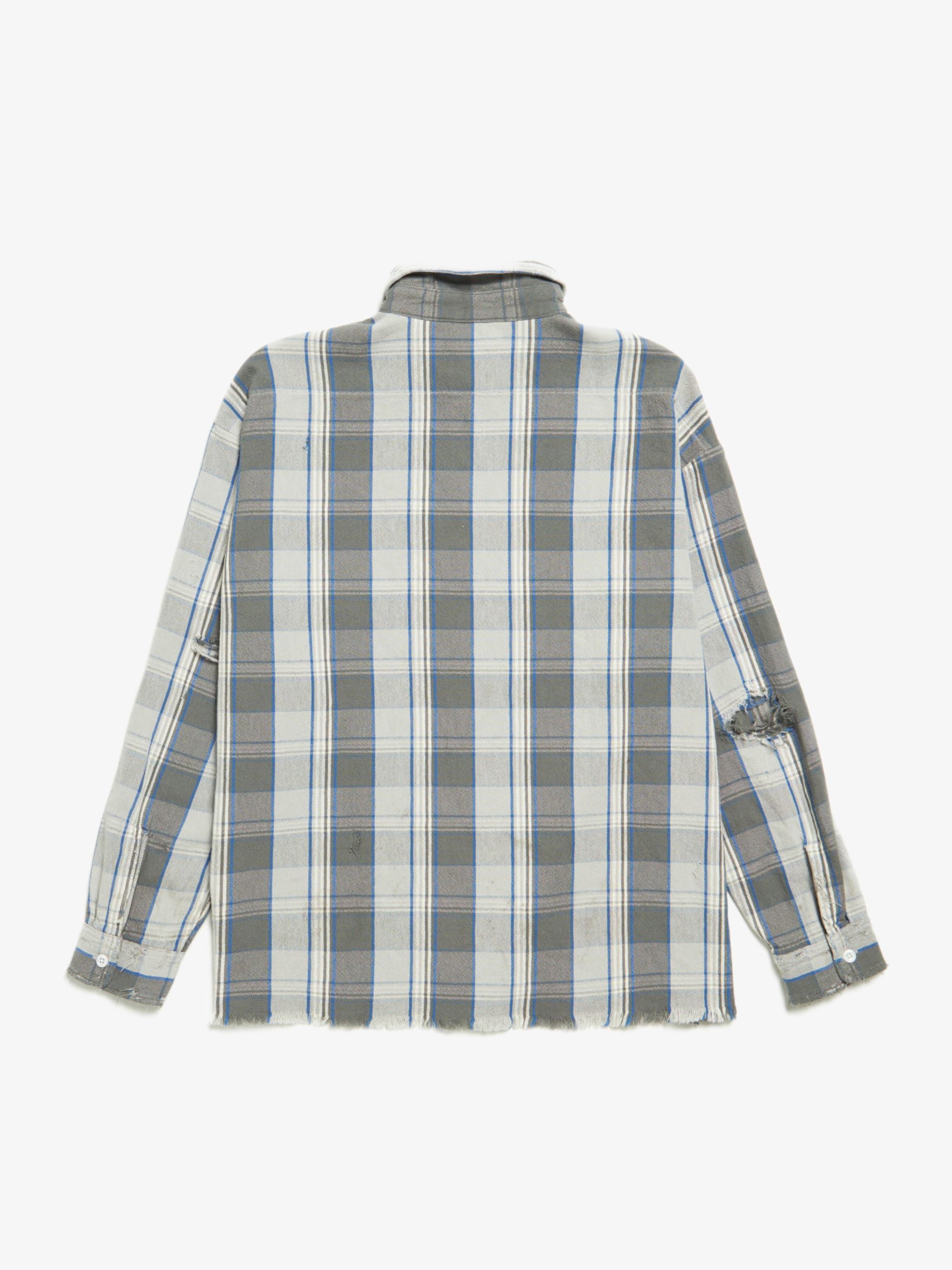 Saint Michael Gray Plaid Distressed Cotton Shirt Size US XL / EU 56 / 4 - 2 Thumbnail