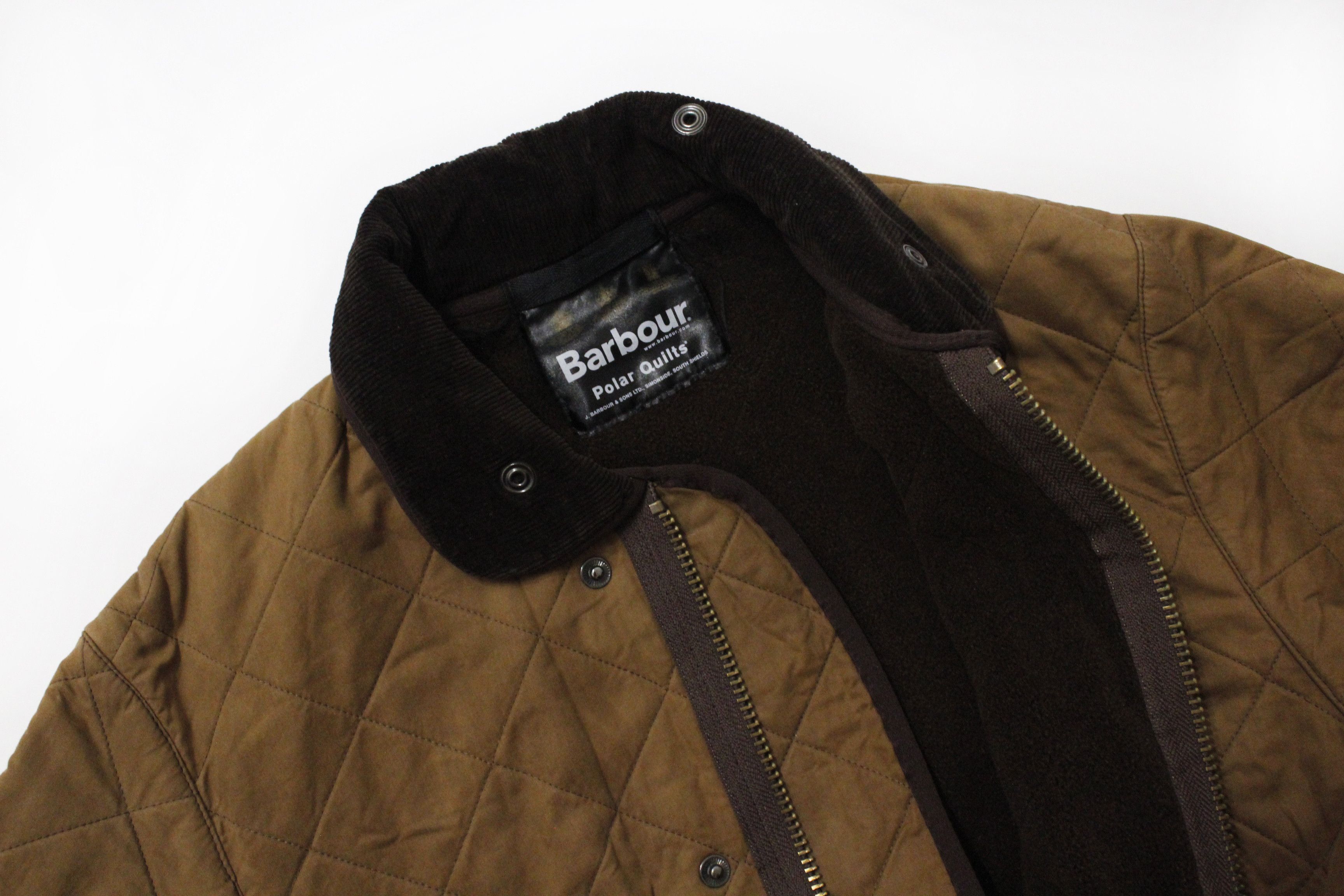 Barbour BARBOUR DURACOTTON POLARQUILT BROWN JACKET | Grailed