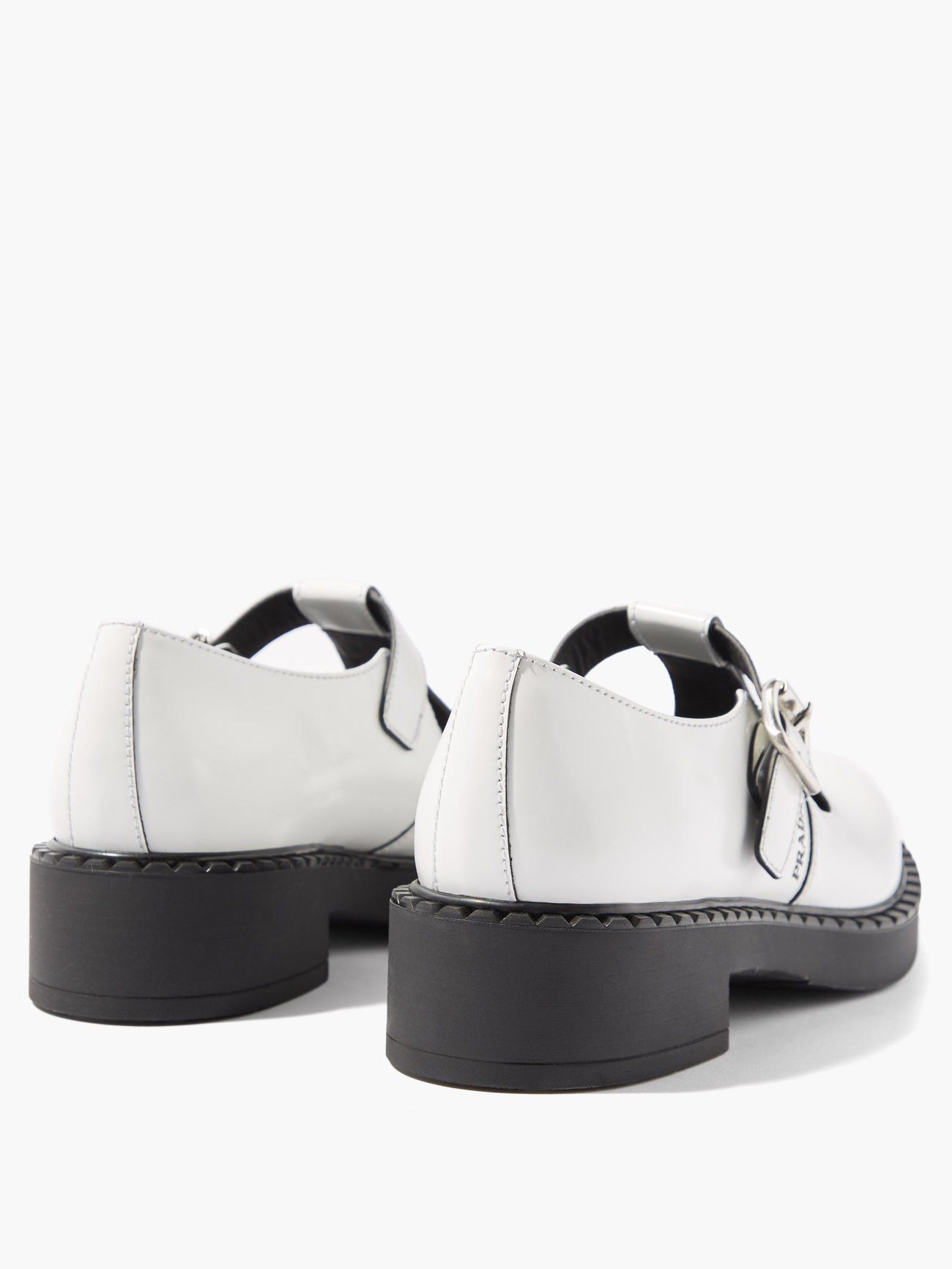 Prada Logo-print Leather Mary Jane Flats Size US 10 / IT 40 - 3 Thumbnail