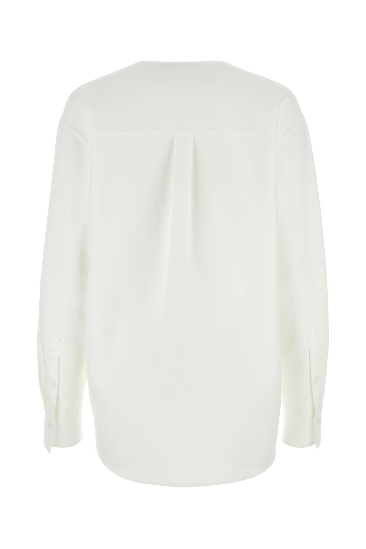 Valentino White Cotton Blend Blouse Size S / US 4 / IT 40 - 2 Thumbnail