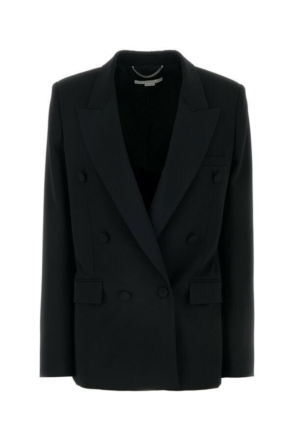 Stella McCartney Black Stretch Wool Blazer Size S / US 4 / IT 40 - 3 Thumbnail
