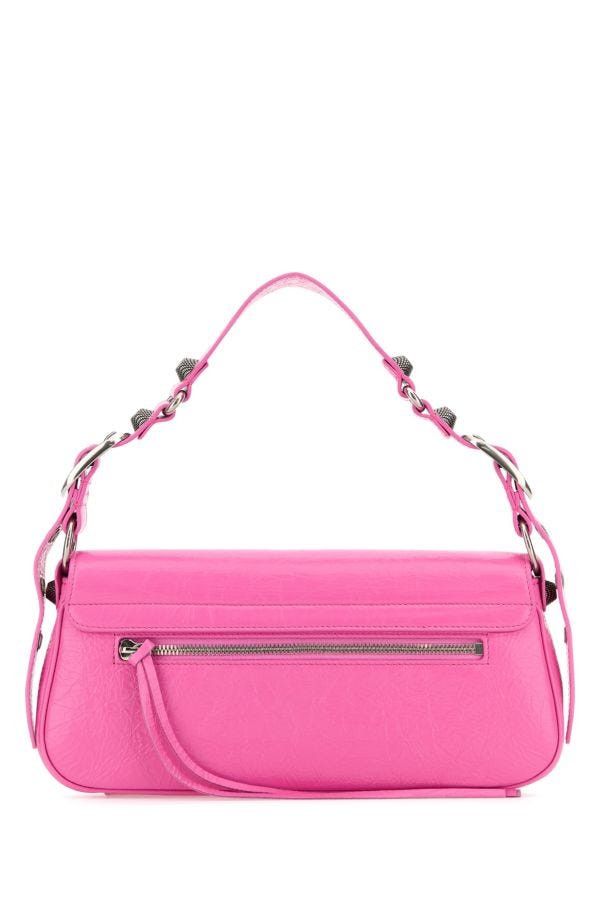 Balenciaga Fuchsia Leather Small Le Cagole Sling Shoulder Bag Size ONE SIZE - 5 Thumbnail
