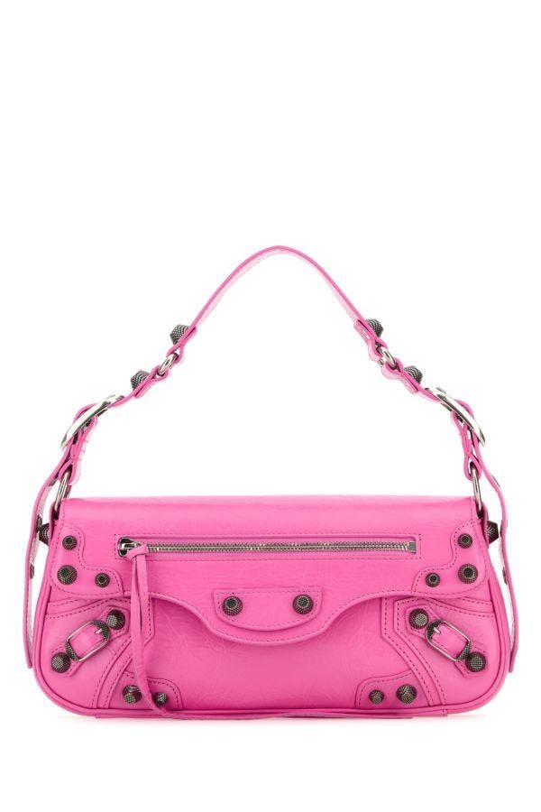 Balenciaga Fuchsia Leather Small Le Cagole Sling Shoulder Bag Size ONE SIZE - 3 Thumbnail