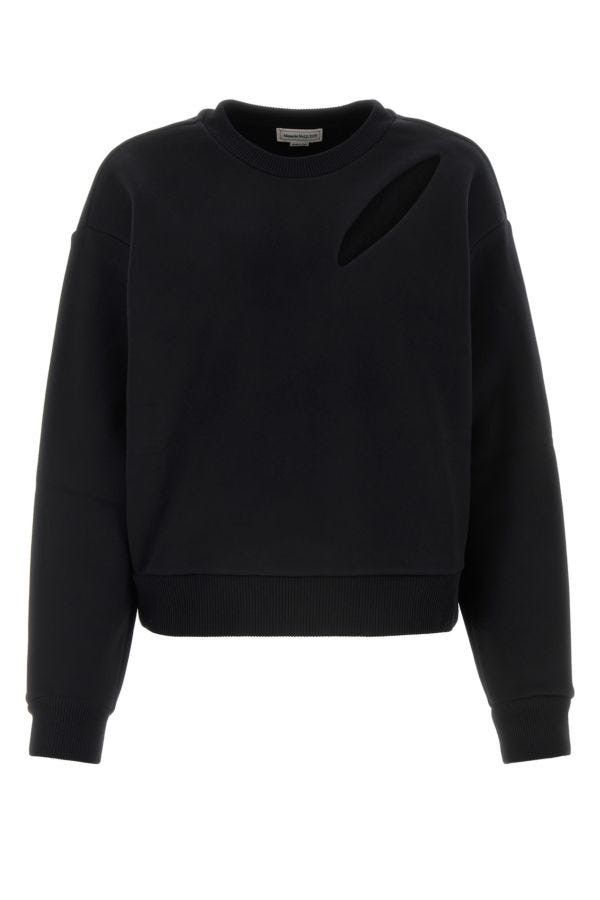 Alexander McQueen Black Cotton Sweatshirt Size S / US 4 / IT 40 - 3 Thumbnail