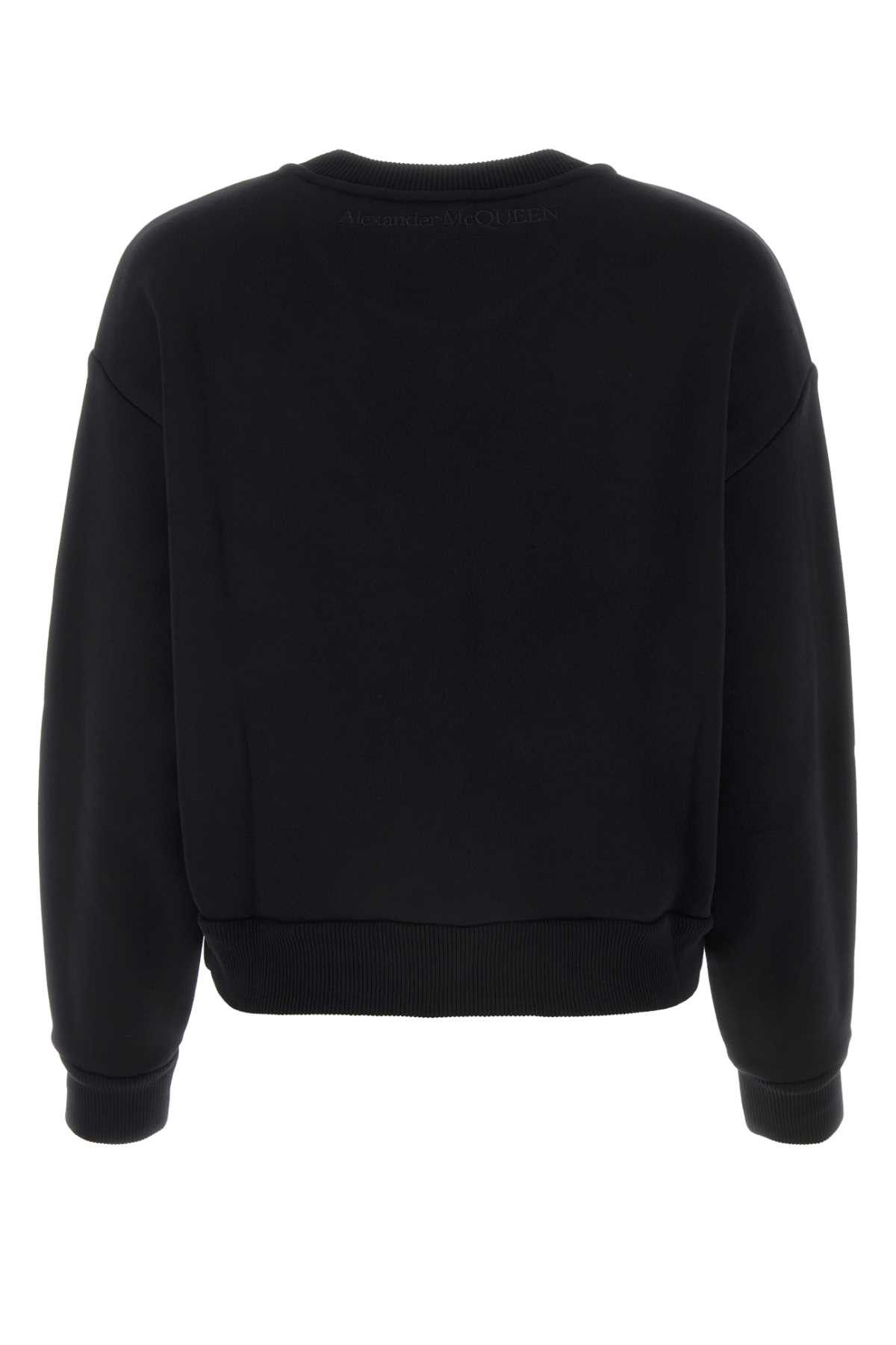 Alexander McQueen Black Cotton Sweatshirt Size S / US 4 / IT 40 - 2 Thumbnail