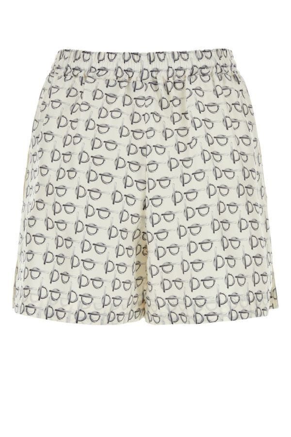 Burberry Printed Silk Shorts Size 25" / US 0 / IT 36 - 4 Thumbnail