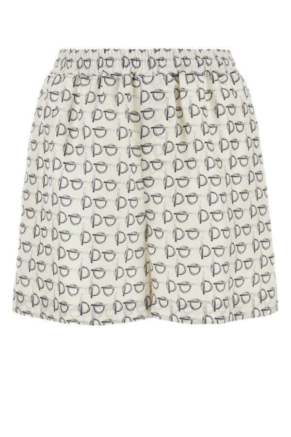 Burberry Printed Silk Shorts Size 25" / US 0 / IT 36 - 3 Thumbnail