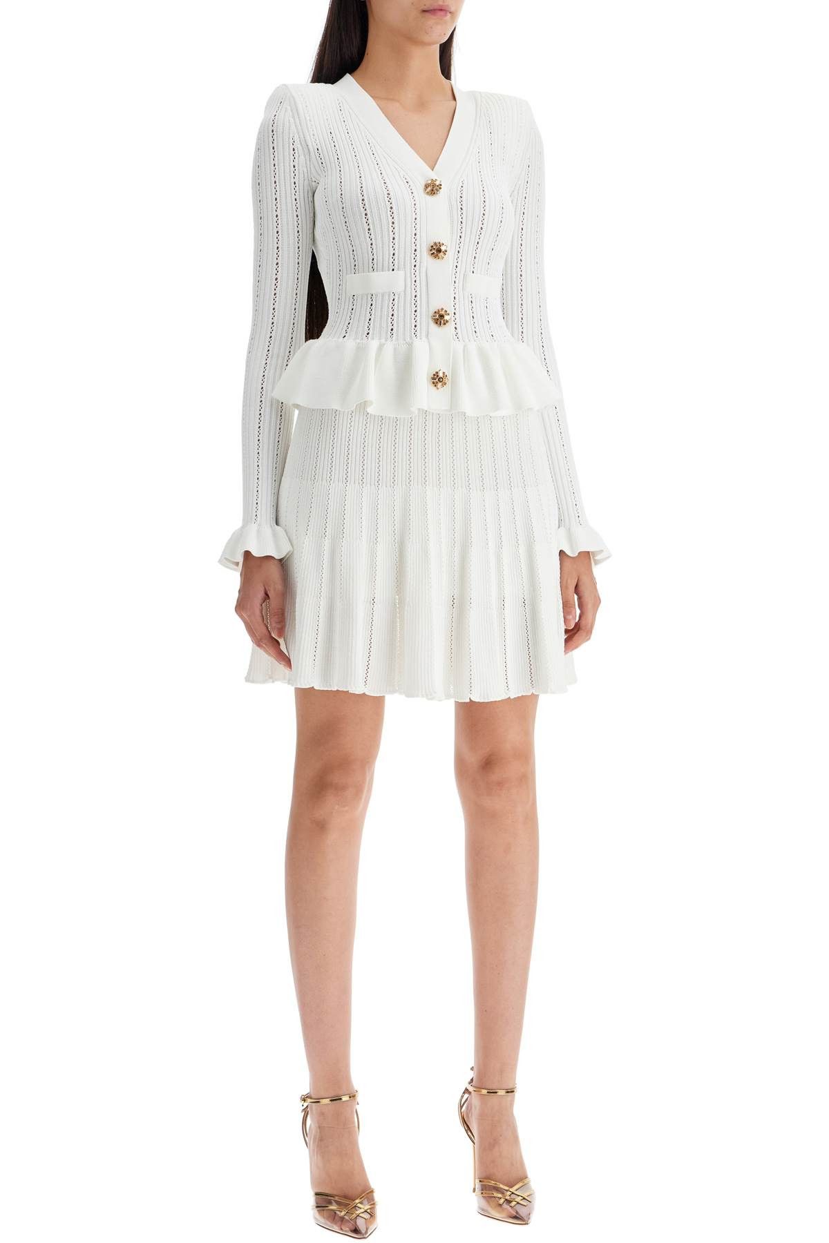 Pointelle Detail Short Sleeve Knit Top main image 0
