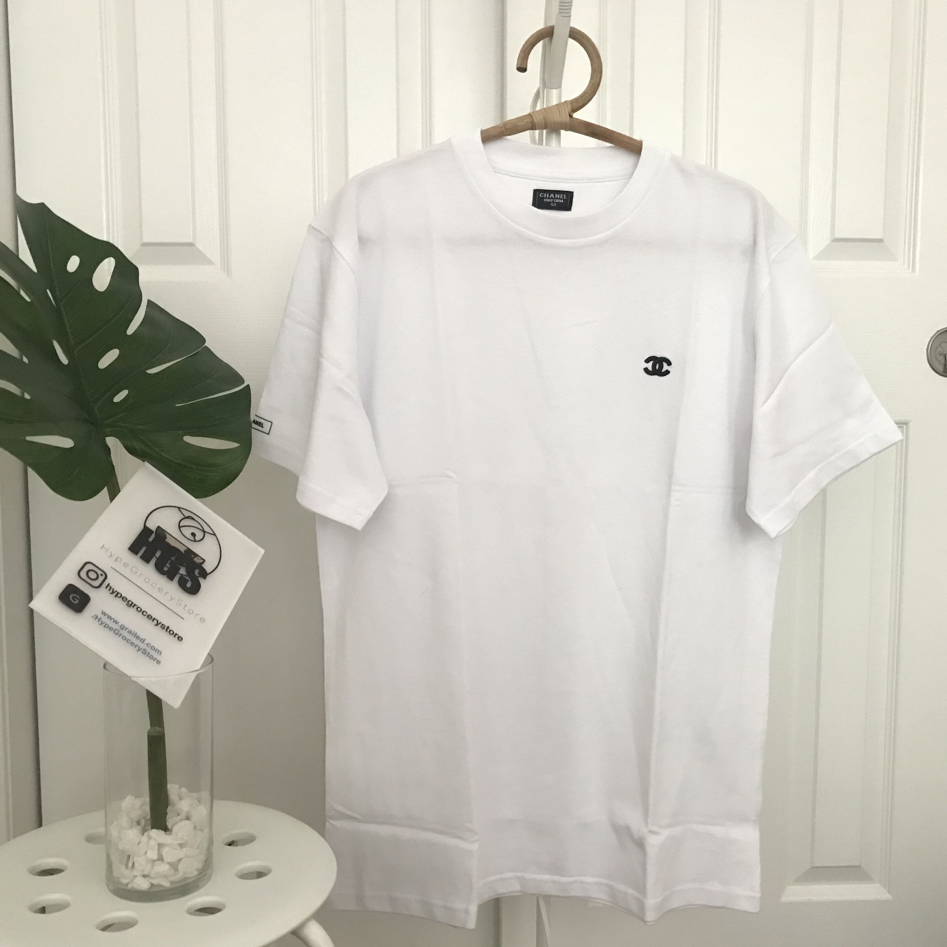 Chanel Chanel Uniform CC Logo T-shirt White Color | Grailed