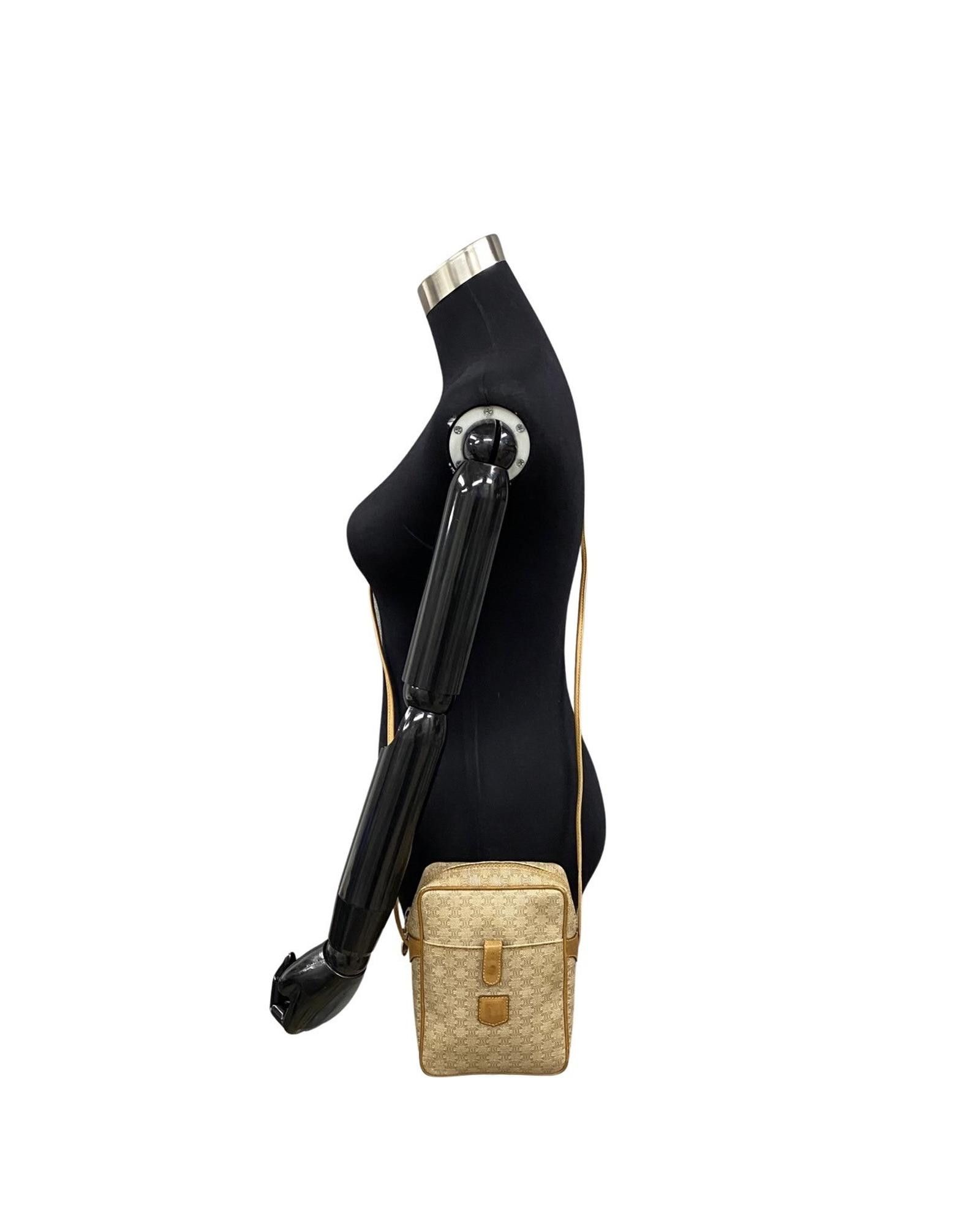 Celine vintage celine crossbody bag in brown macadam print grailed