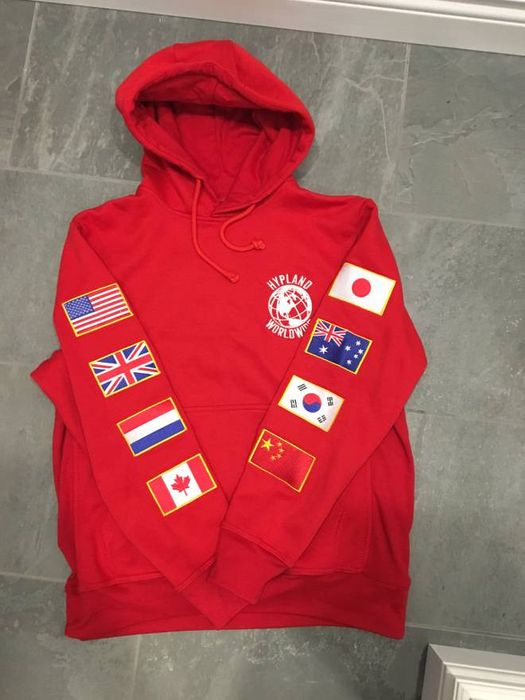 Hypland worldwide flag hoodie for sale sale