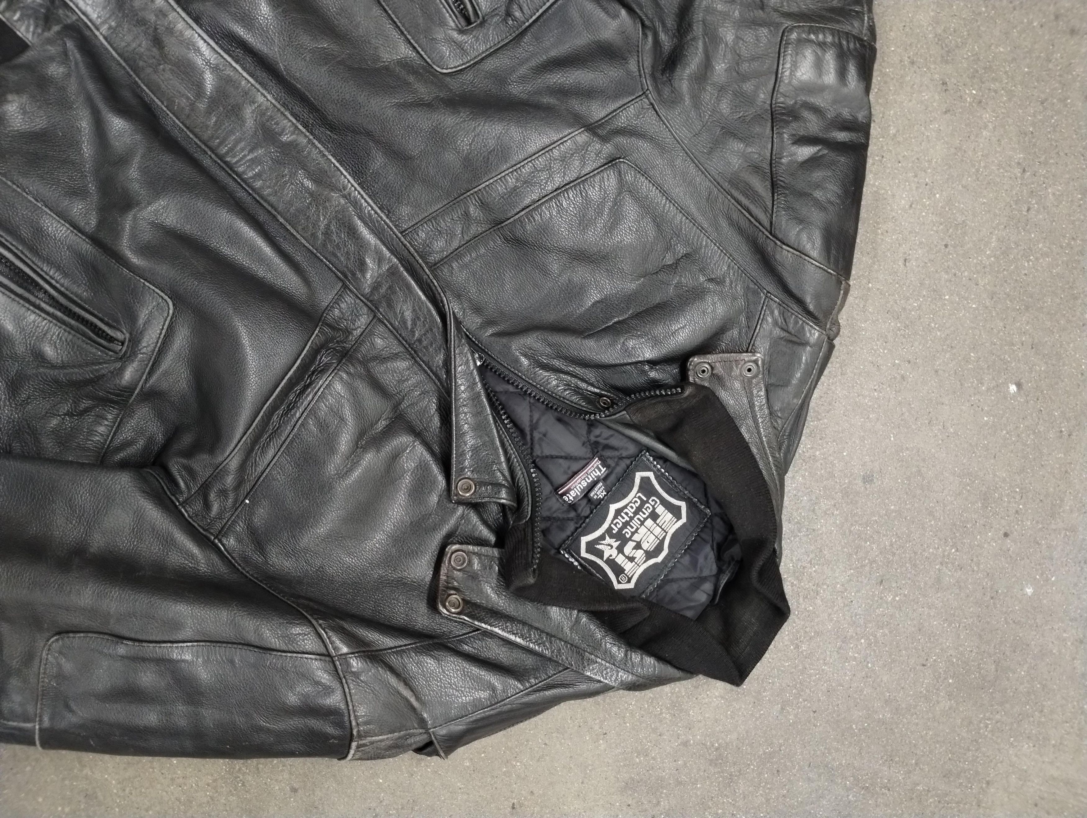 Vintage Vintage FIRST Thinsulate Heavy Leather Jacket Size US L / EU 52-54 / 3 - 2 Thumbnail