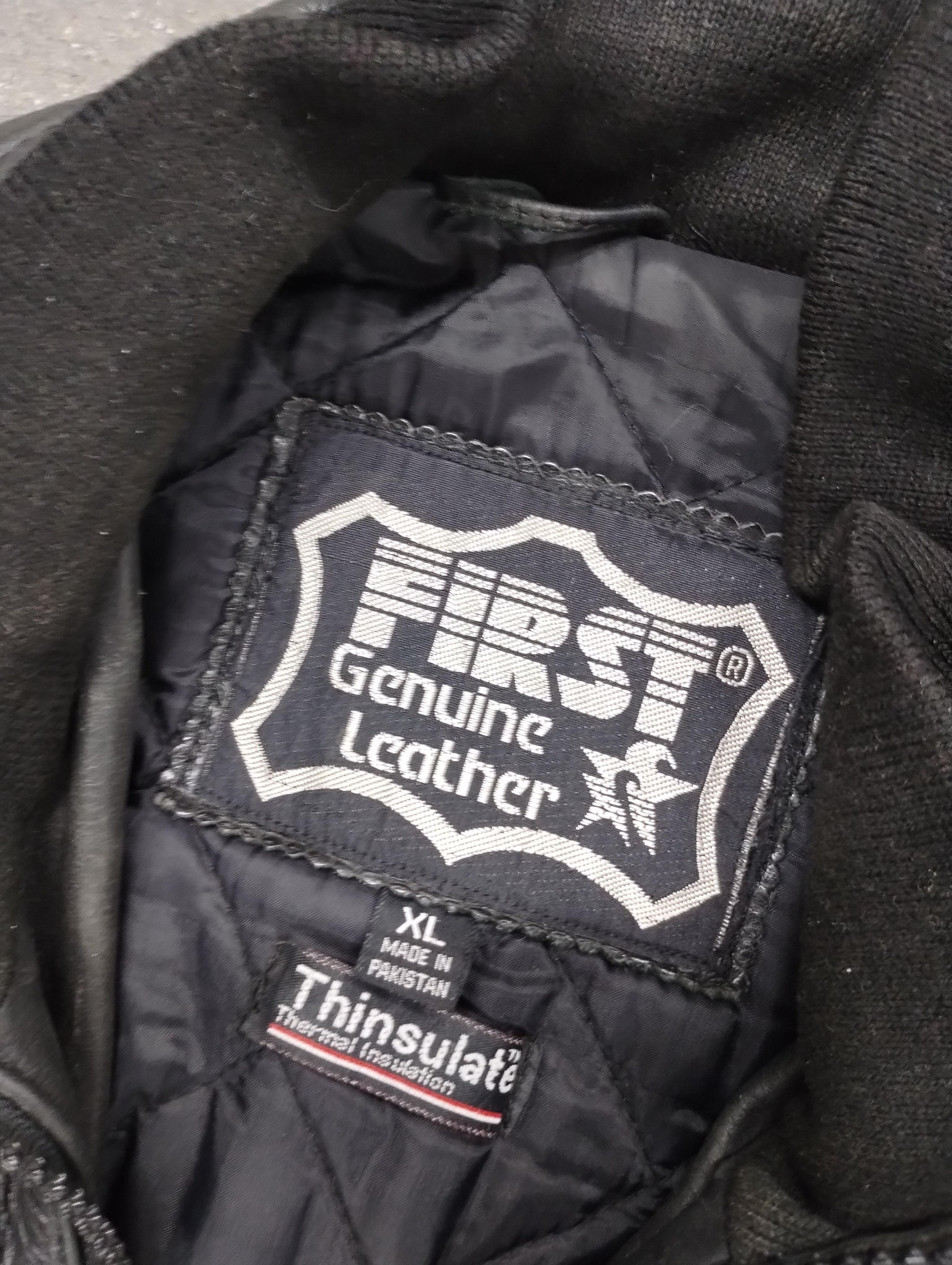 Vintage Vintage FIRST Thinsulate Heavy Leather Jacket Size US L / EU 52-54 / 3 - 3 Thumbnail