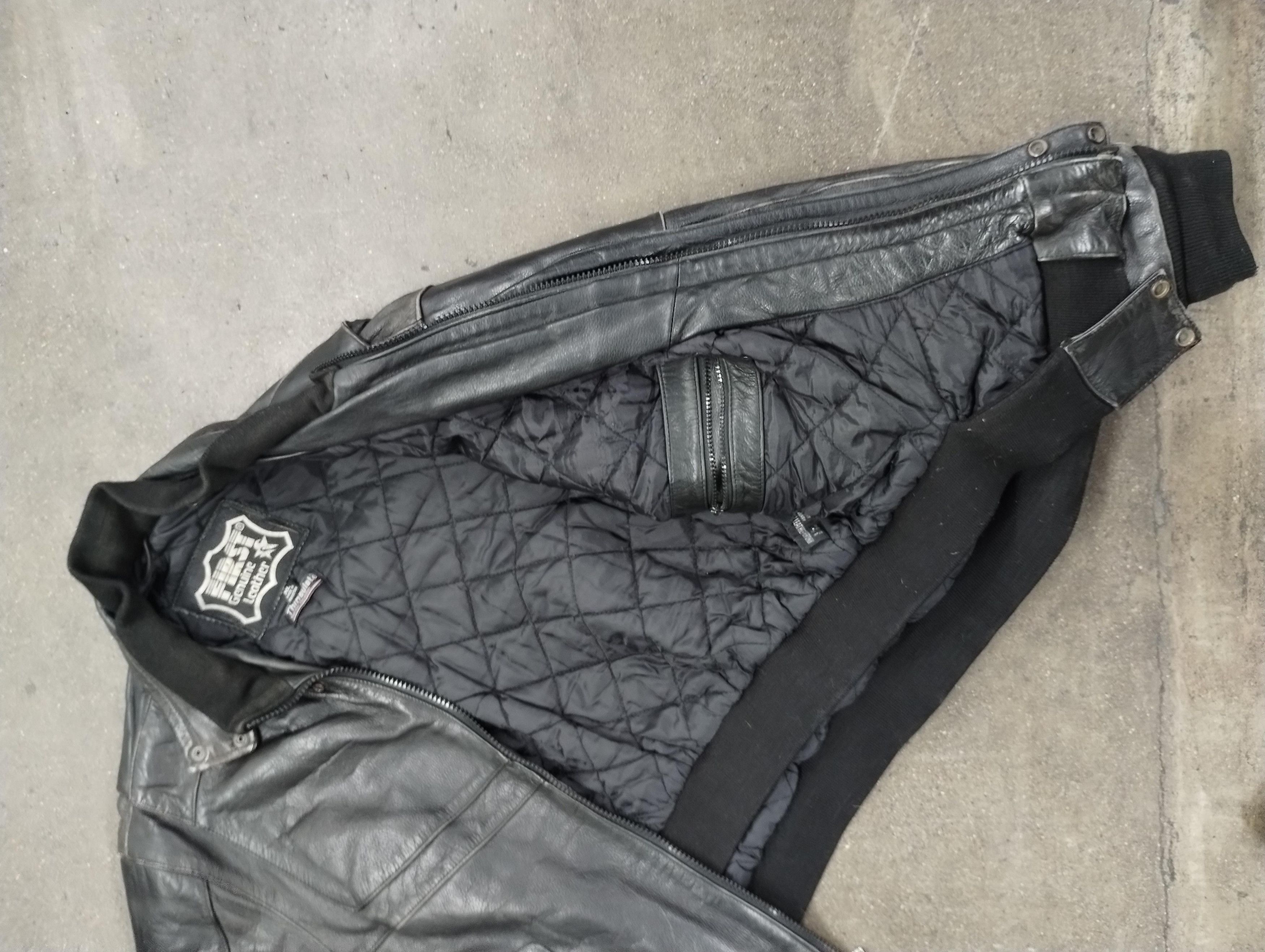 Vintage Vintage FIRST Thinsulate Heavy Leather Jacket Size US L / EU 52-54 / 3 - 4 Thumbnail