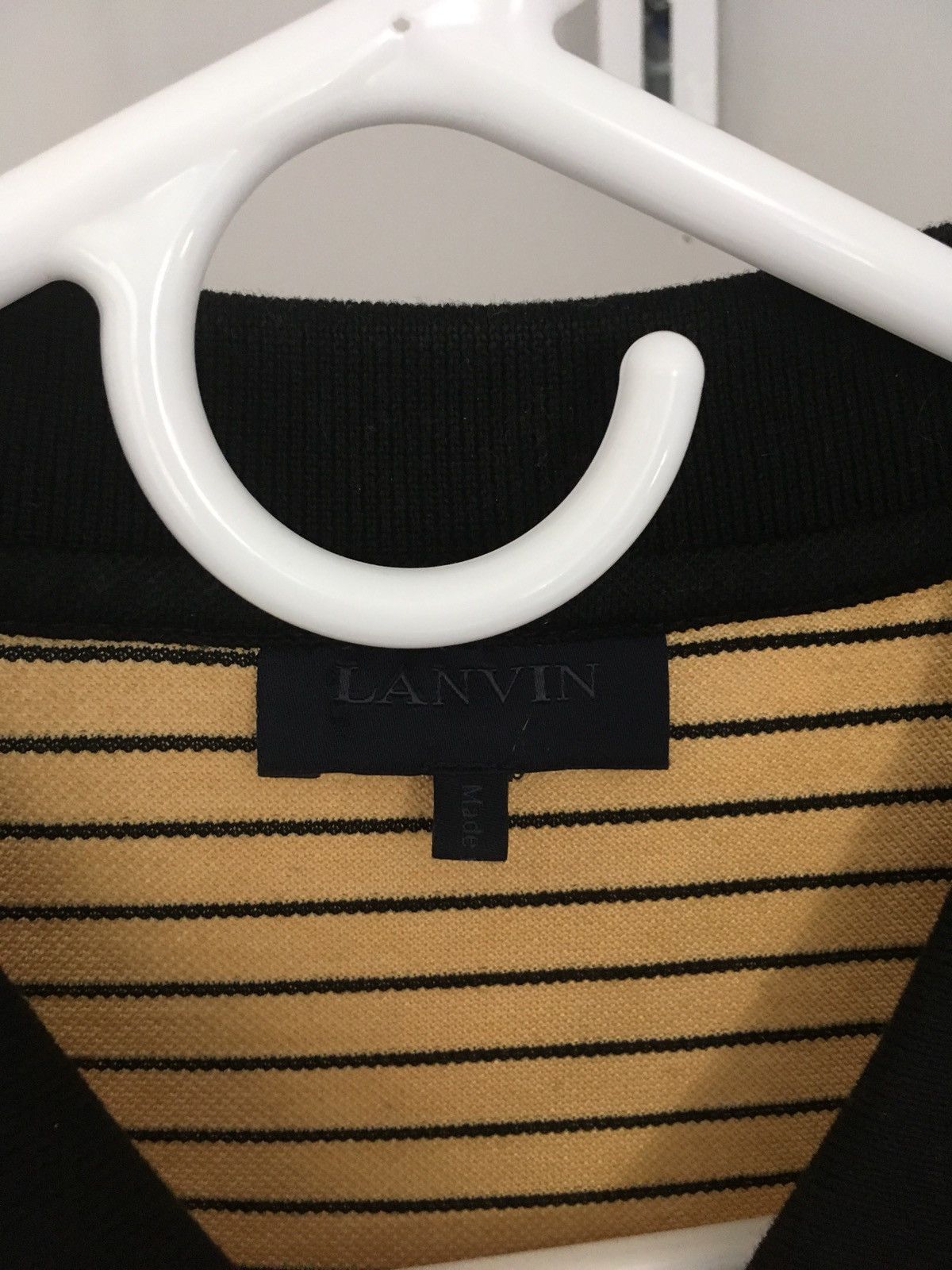 Lanvin Striped Polo Size US L / EU 52-54 / 3 - 3 Thumbnail