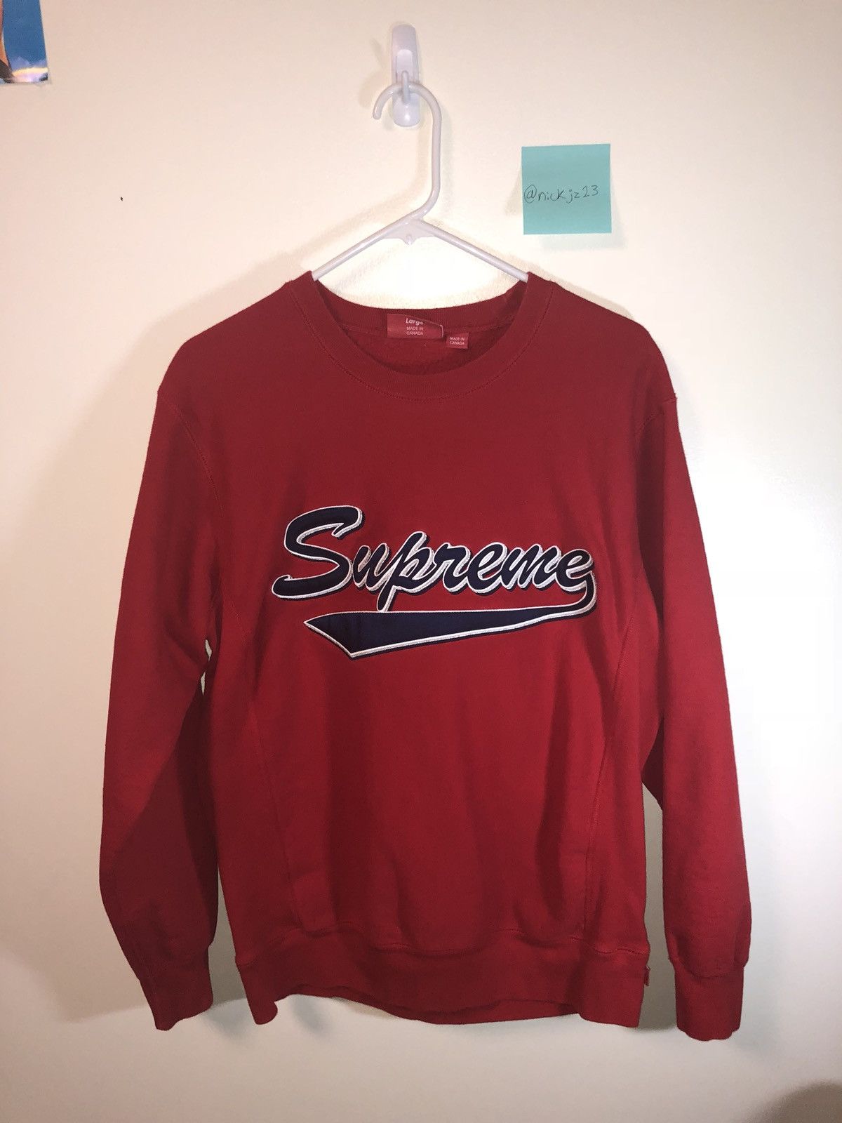 Supreme Brush Script Crewneck | Grailed