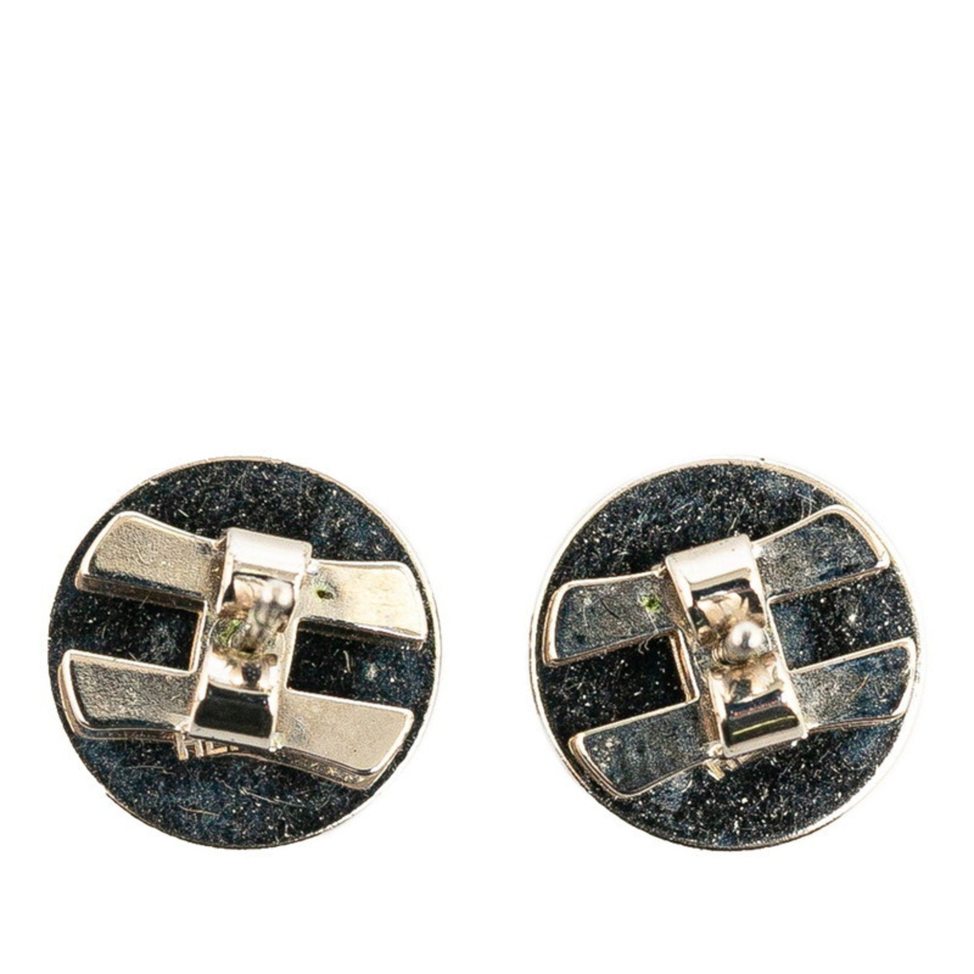 Hermes Hermes Eclipse Earrings Green Silver Metal Women's HERMES Size ONE SIZE - 2 Thumbnail