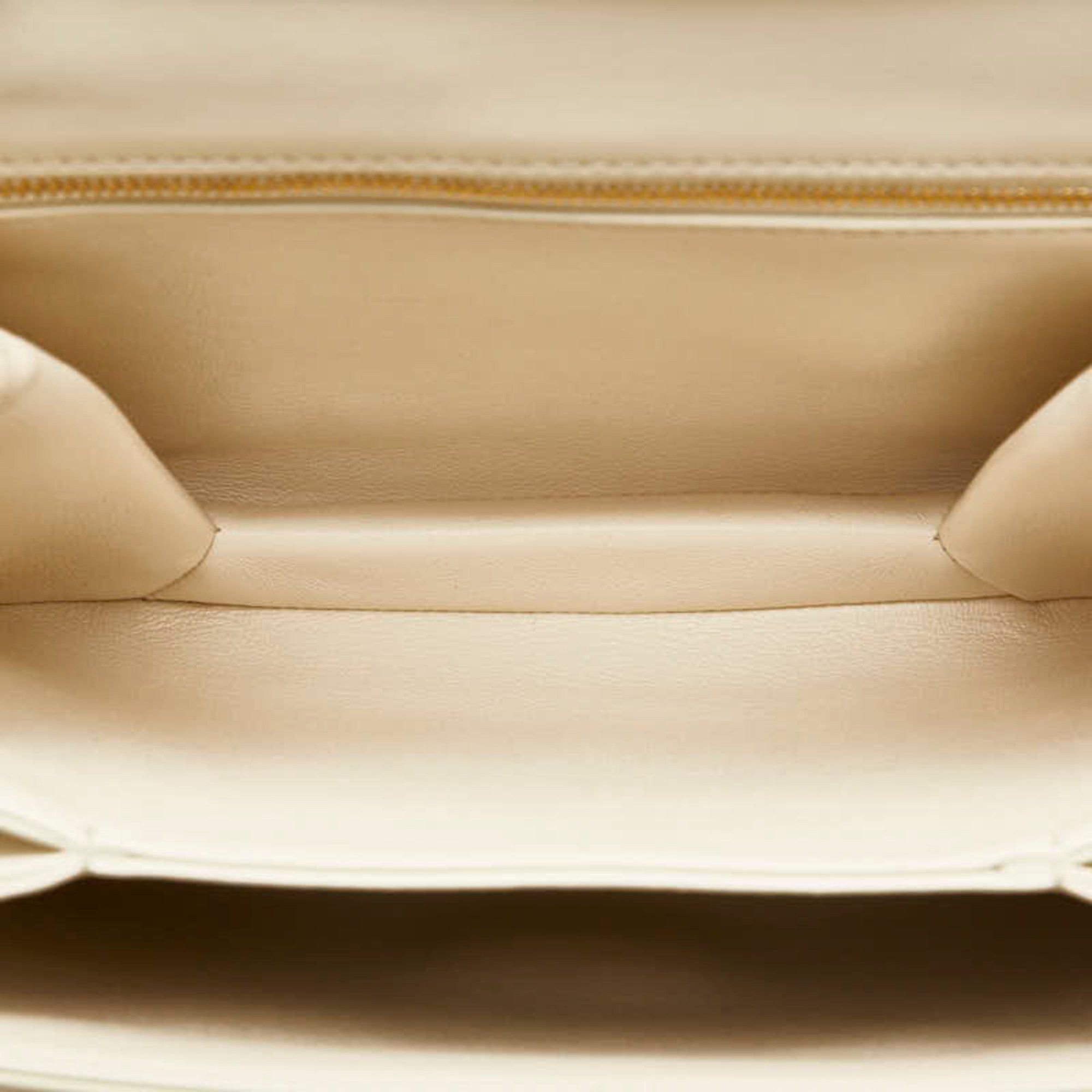 Celine CELINE Medium Taboo Shoulder Bag White Leather Women's Size ONE SIZE - 7 Thumbnail
