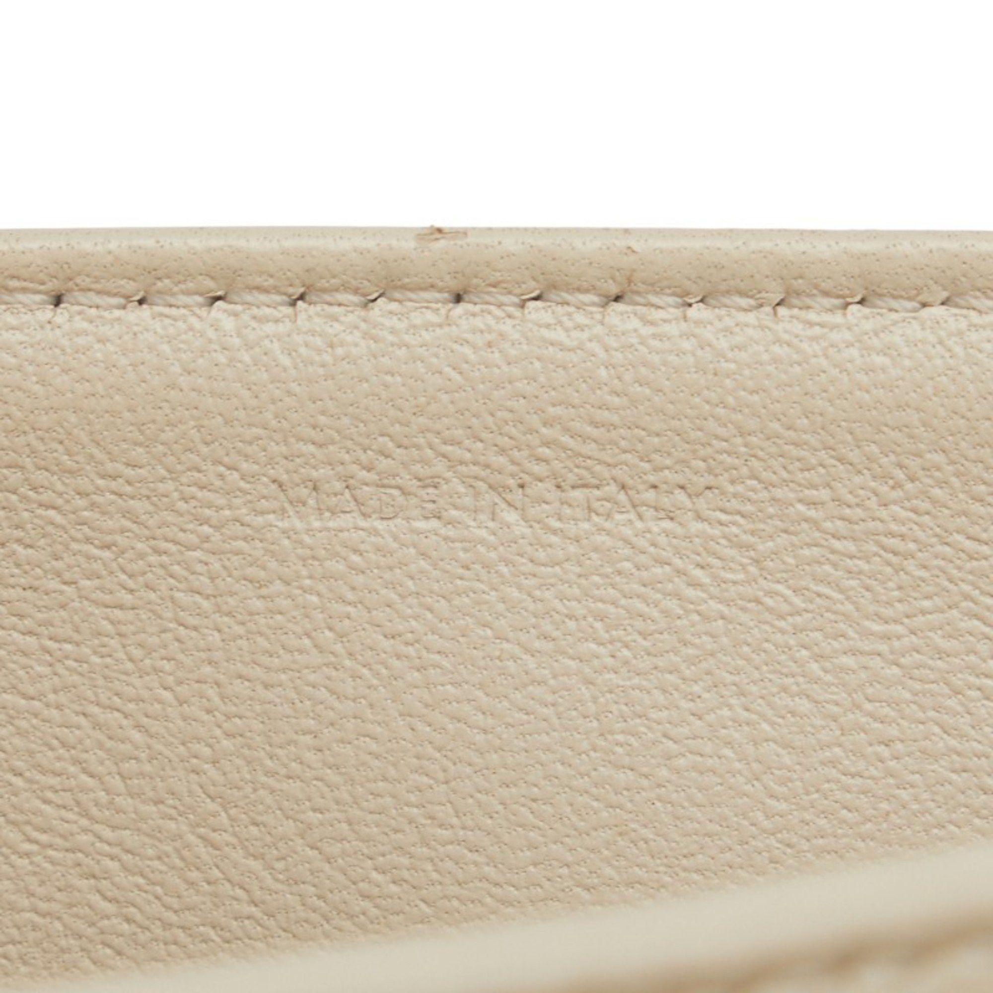 Celine CELINE Medium Taboo Shoulder Bag White Leather Women's Size ONE SIZE - 10 Thumbnail