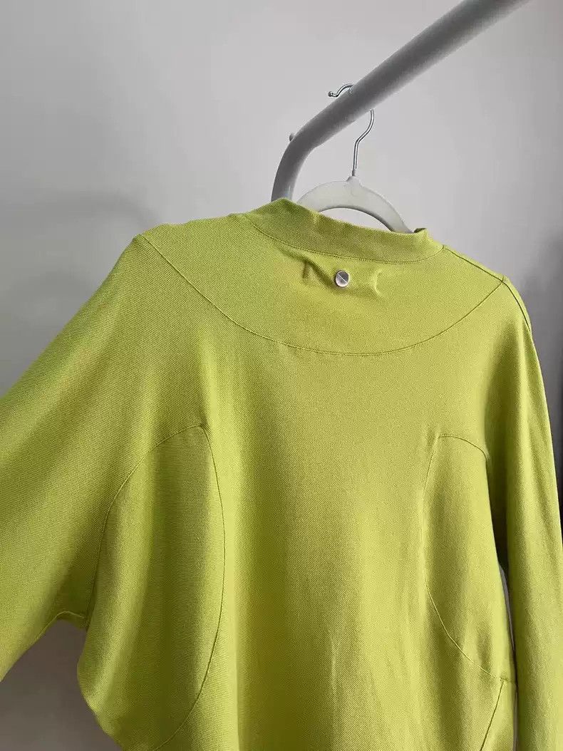 トップス KIKO KOSTADINOV 18ss CHARRIERE TOP LS Kiko Kostadinov Grey and Green Charriere Pullover Kiko